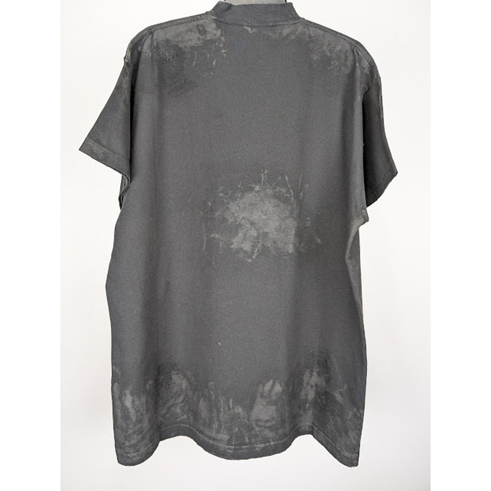 Balenciaga o1rshd1 Oversized T-Shirt in Washed Black Size US M / EU 48-50 / 2 - 11 Thumbnail