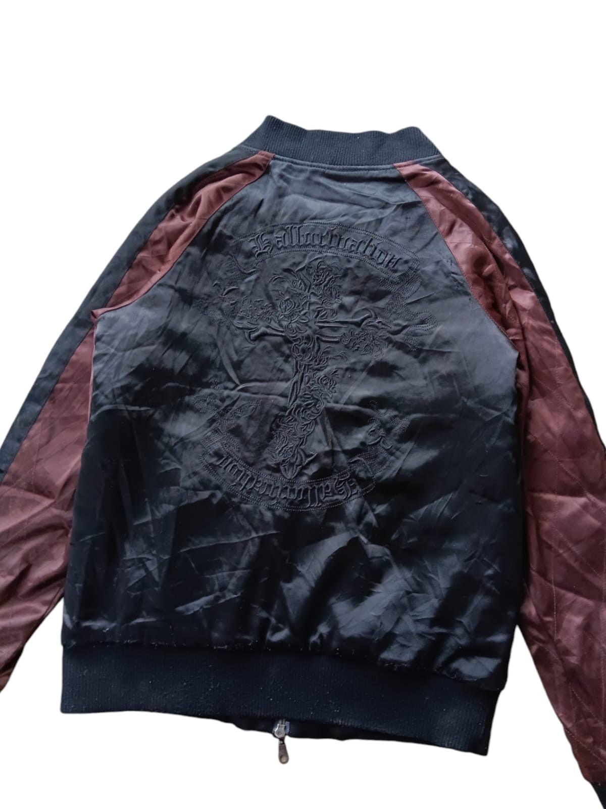 ジャケット・アウター Midas 00s embroidery design jacket Midas rose cross embroidery satin jacket