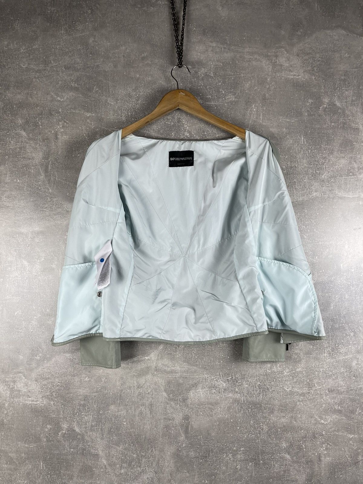 Emporio Armani Emporio Armani Leather Nylon Geometric Panel Jacket Size S / US 4 / IT 40 - 11 Thumbnail