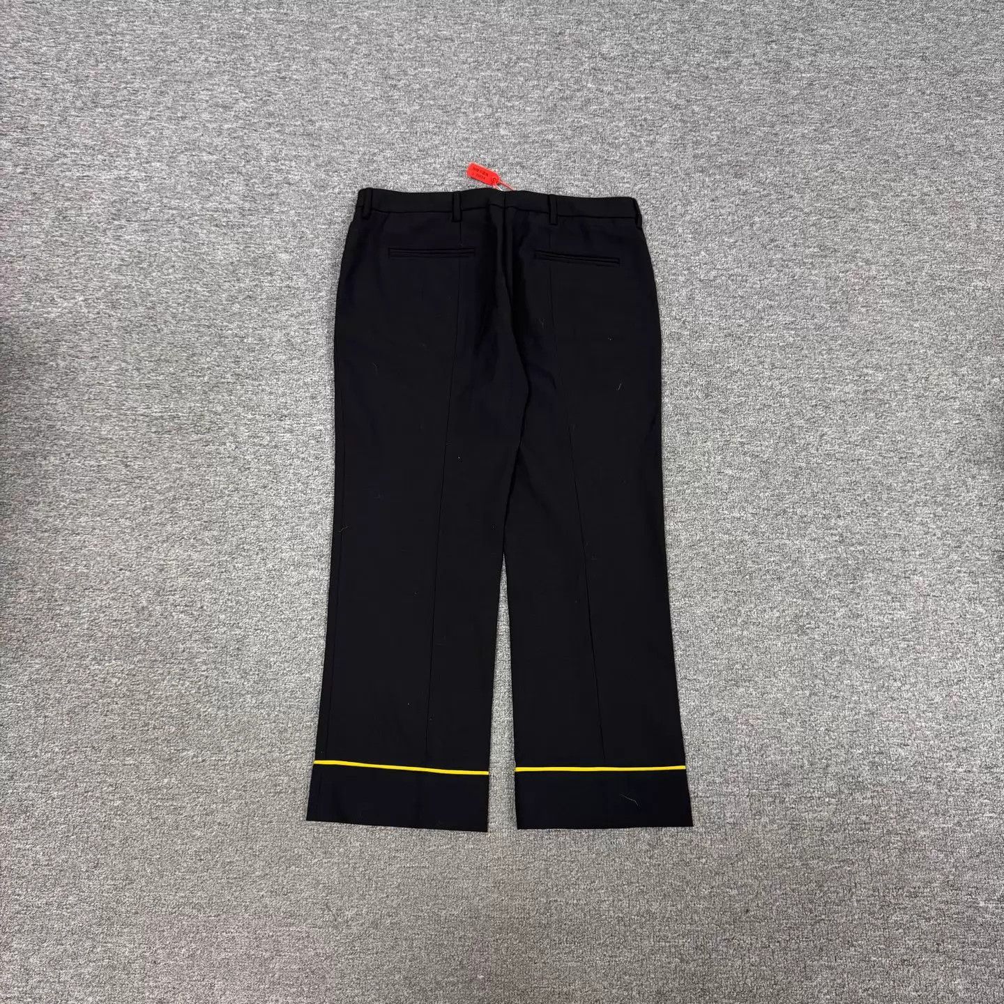 Miu Miu MIU MIU black yellow side stripe flared cropped pants Size 28" / US 6 / IT 42 - 2 Thumbnail