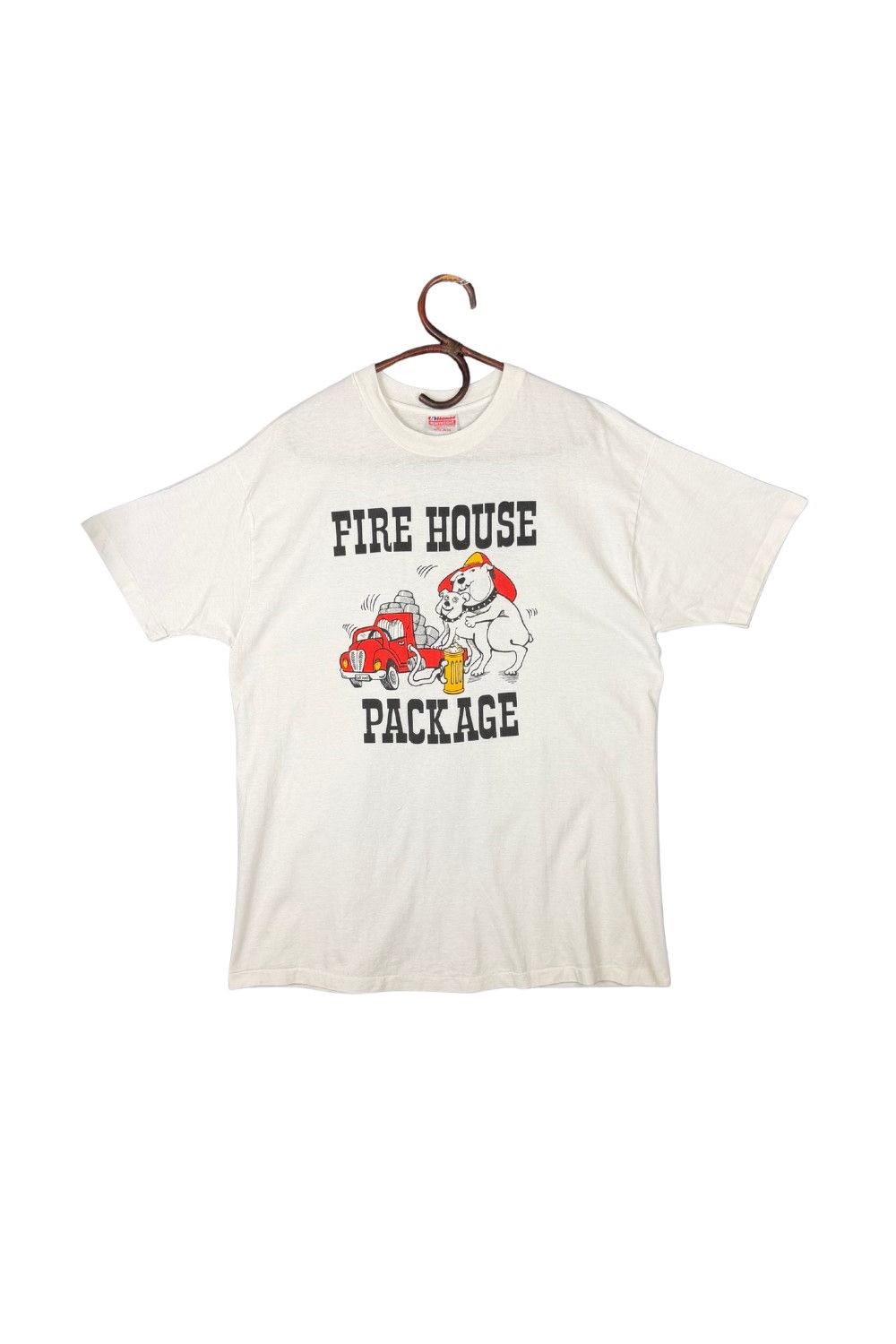 Hanes 90s Fire House Package Graphic Tee USA Hanes XL Single Size US XL / EU 56 / 4 - 1 Thumbnail