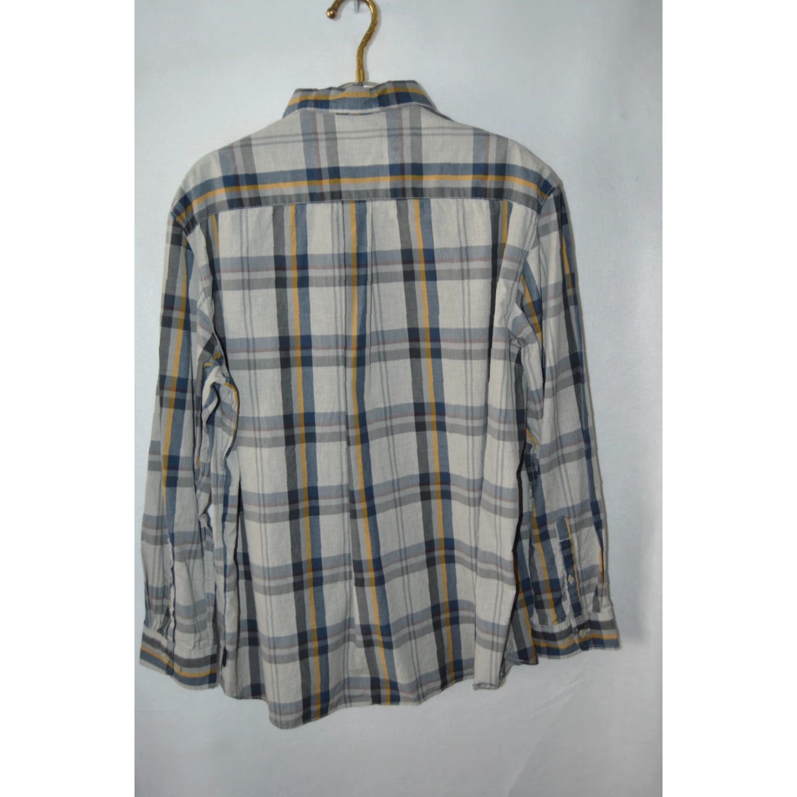 The North Face The North Face Men's Cotton Gray Plaid Long Sleeve Shirt XXL - Button-Up, Regular Fit, Chest Pockets, Cotton, Gray, Casual Shirt, Men Size US XXL / EU 58 / 5 - 2 Thumbnail