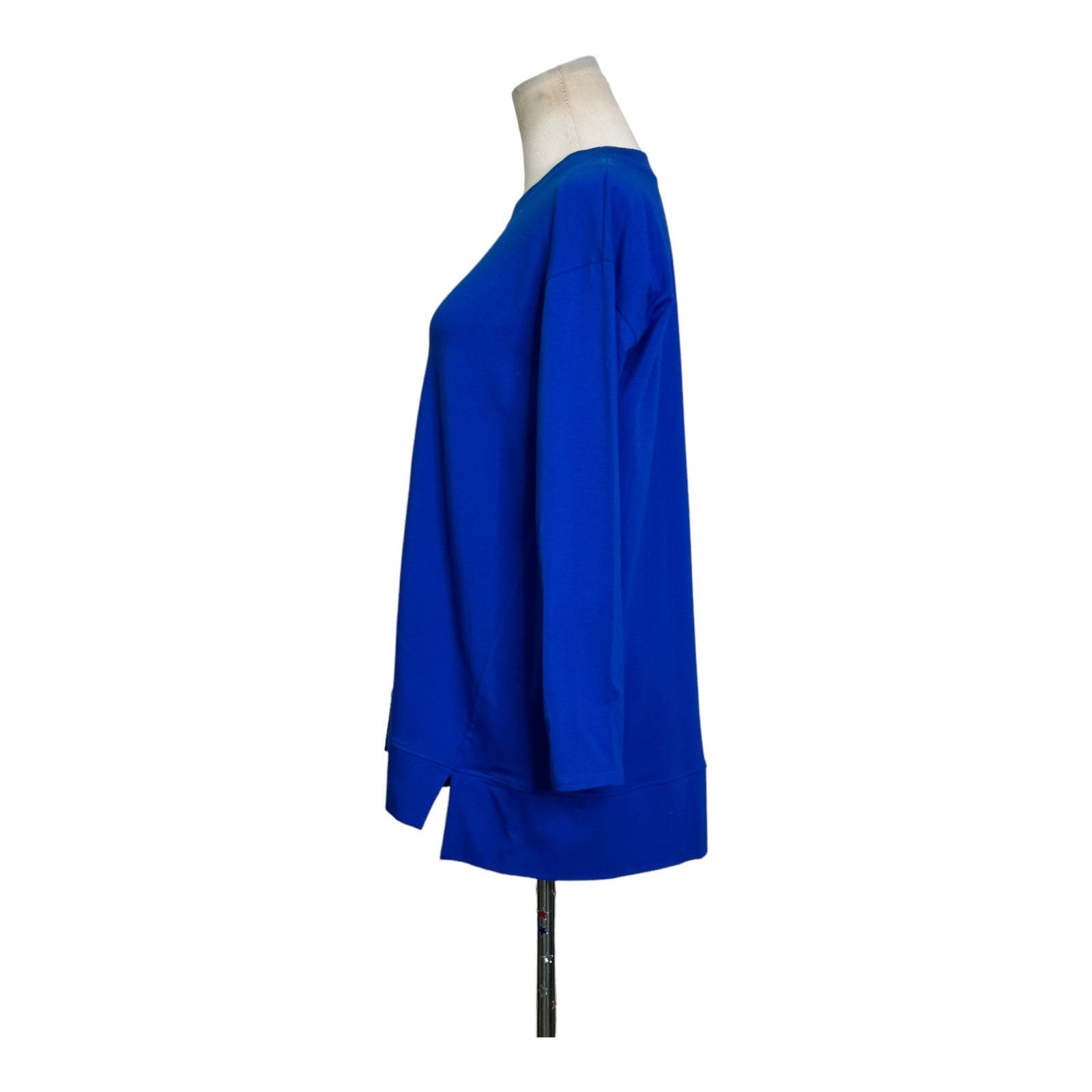 Eileen Fisher Eileen Fisher blue long sleeves crew neck basic top size XXS Size XXS / US 00 / IT 34 - 3 Thumbnail