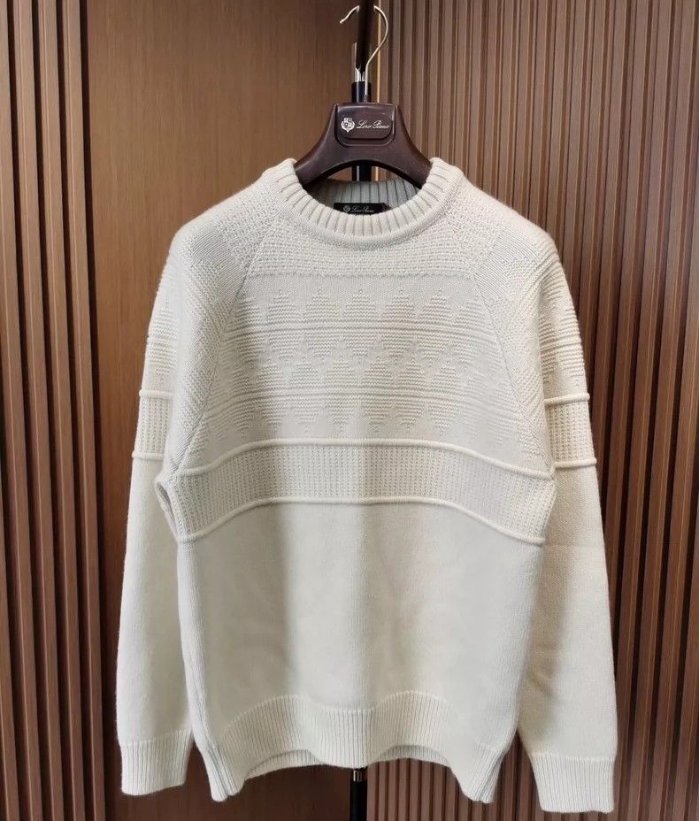 Loro Piana LORO PIANA Winter holiday cashmere thick knit sweater Size L / US 10 / IT 46 - 1 Thumbnail