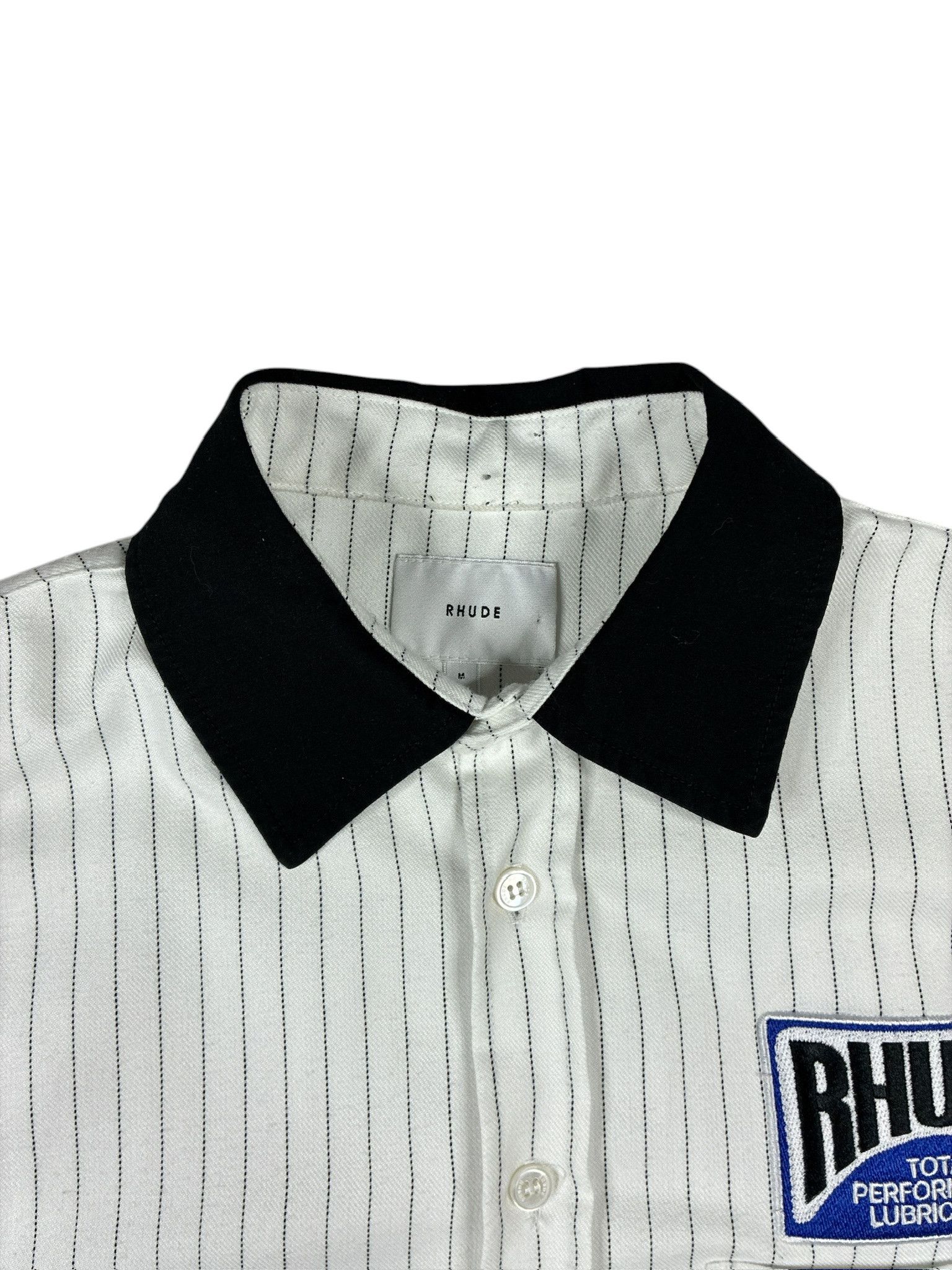 Rhude Rhude Twill Stripped Mechanic Shirt Size US M / EU 48-50 / 2 - 2 Thumbnail