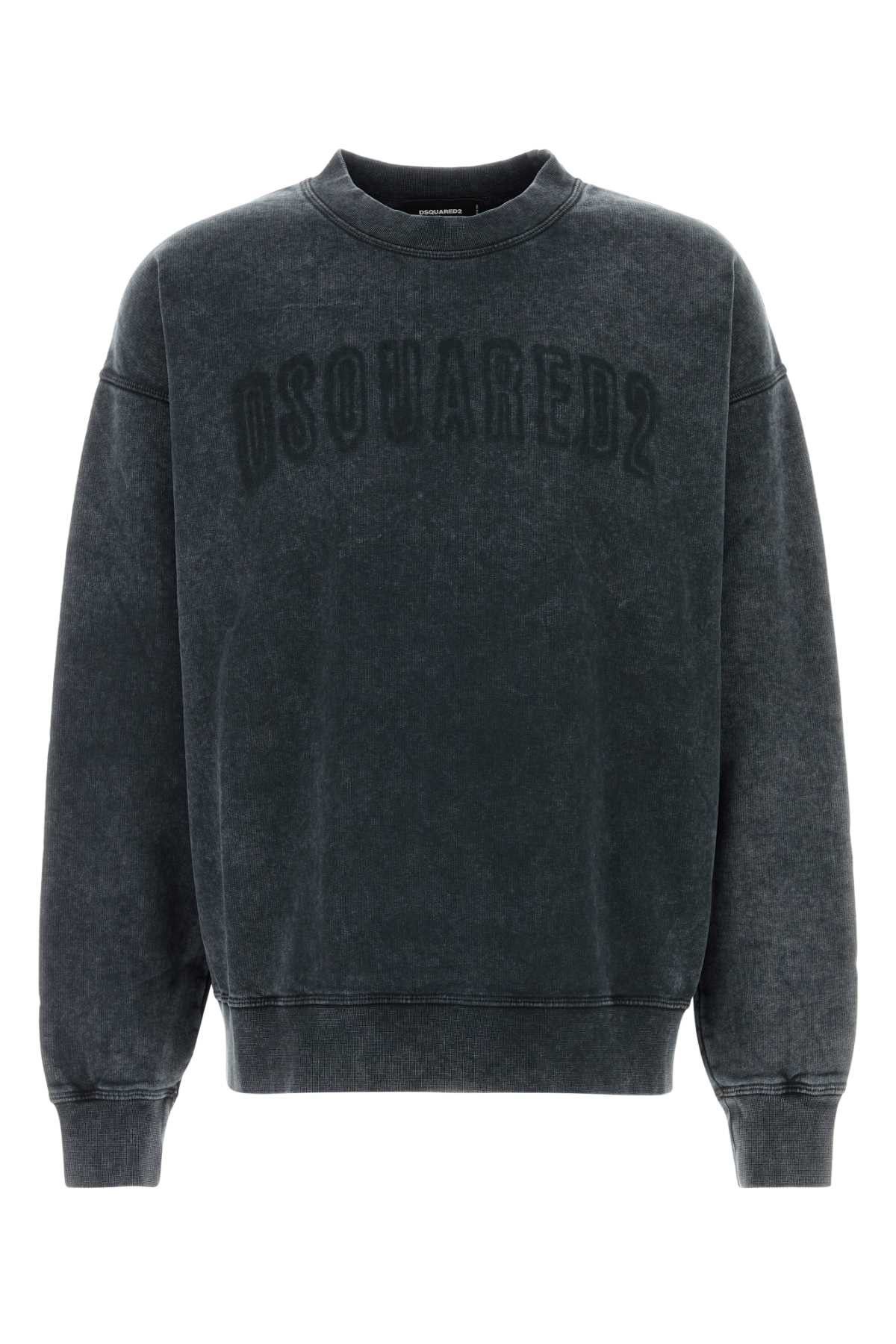 Dsquared2 Graphite Cotton Sweatshirt Size US M / EU 48-50 / 2 - 1 Thumbnail