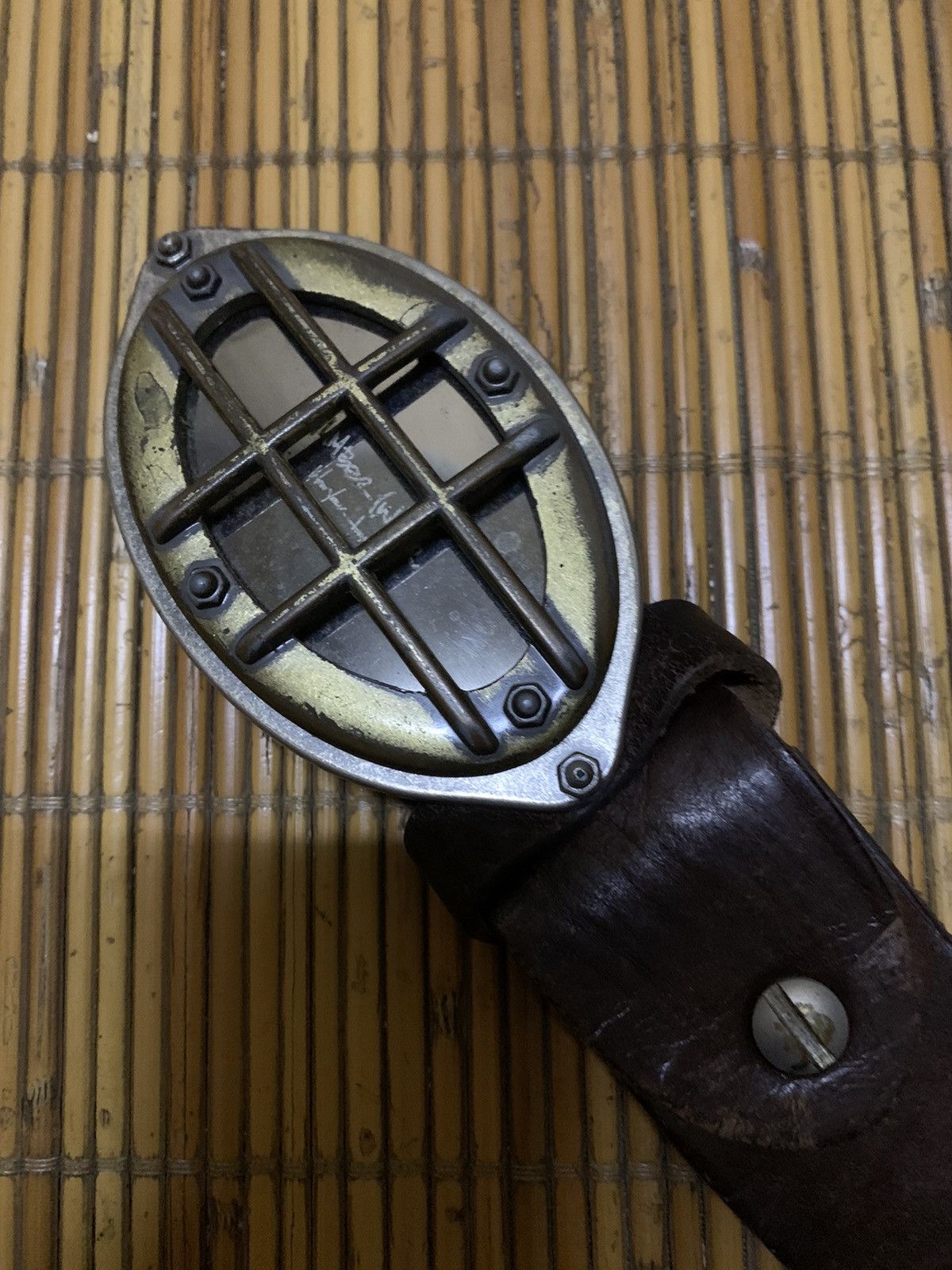 Leather 💥Japanese Fashion Designer Leather Belt Size 32 - 6 Thumbnail