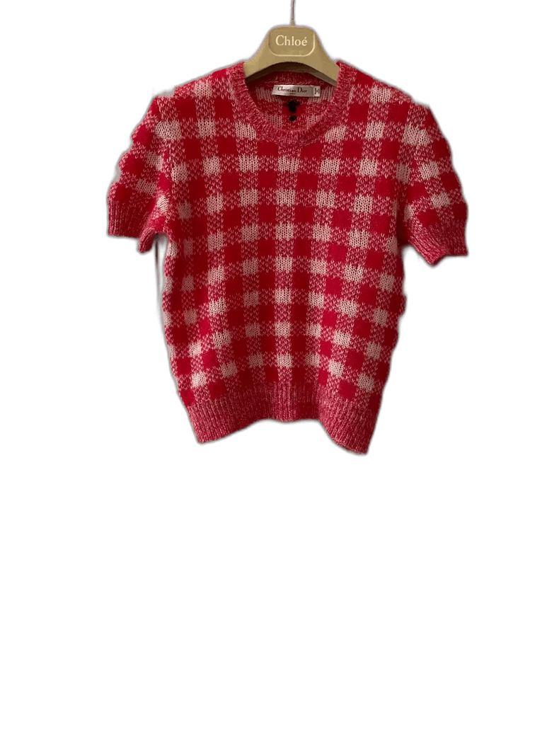 Dior Dior Checkered Short Sleeve Top Size M / US 6-8 / IT 42-44 - 1 Thumbnail