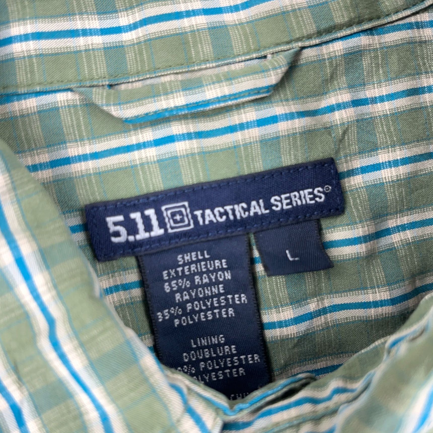 Vintage 5.11 Tactical Shirt Men L Green Plaid Button-Up Nylon Conceal Lined Size US L / EU 52-54 / 3 - 2 Thumbnail