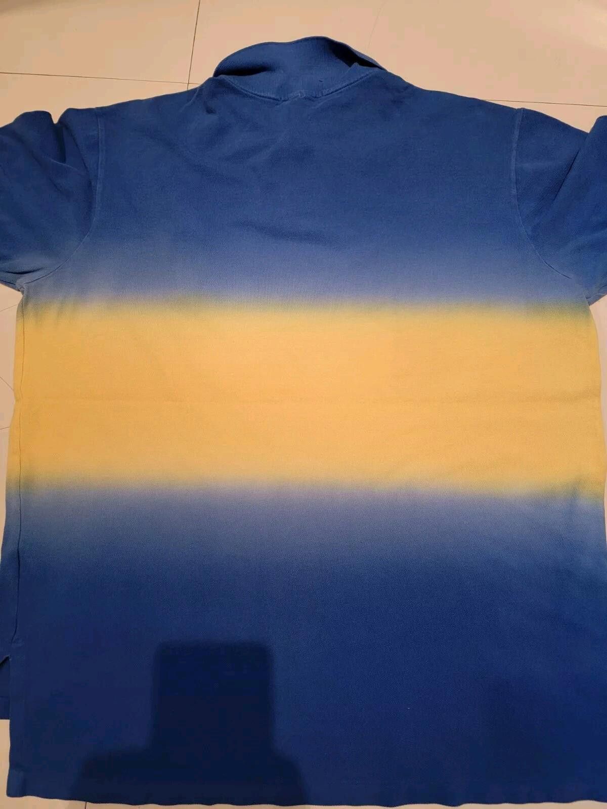 Polo Ralph Lauren Polo by Ralph Lauren Custom-Fit Blue-Yellow Polo Shirt XL Size US XL / EU 56 / 4 - 2 Thumbnail