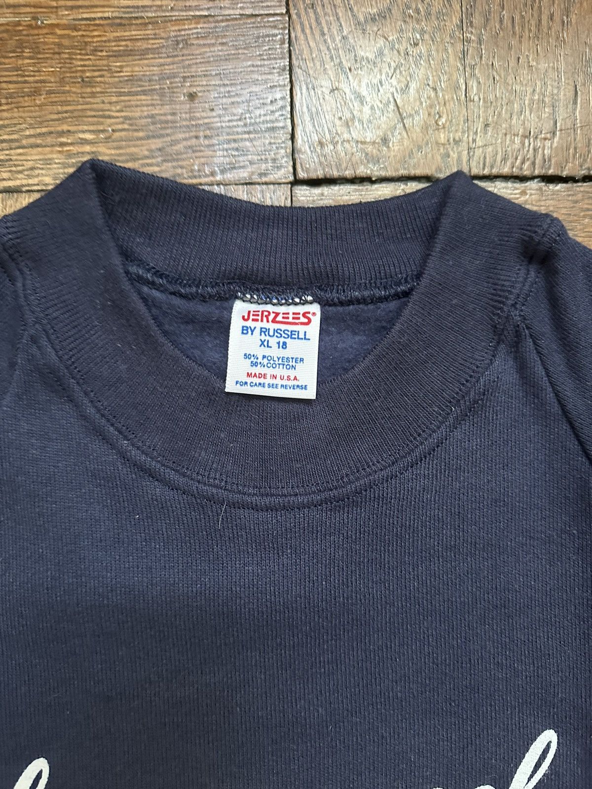 Russell Athletic Vintage Jerzees Raglan Sweatshirt with Le Super Cool Print Size M / US 6-8 / IT 42-44 - 4 Thumbnail