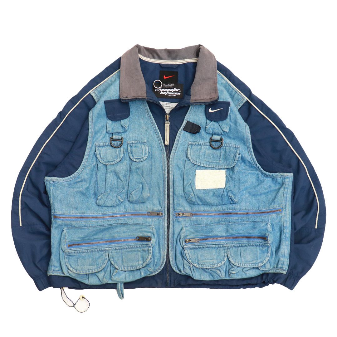 Nike × Streetwear Reworked Vintage Nike Zip-up Tactical Tracktop Navy ...