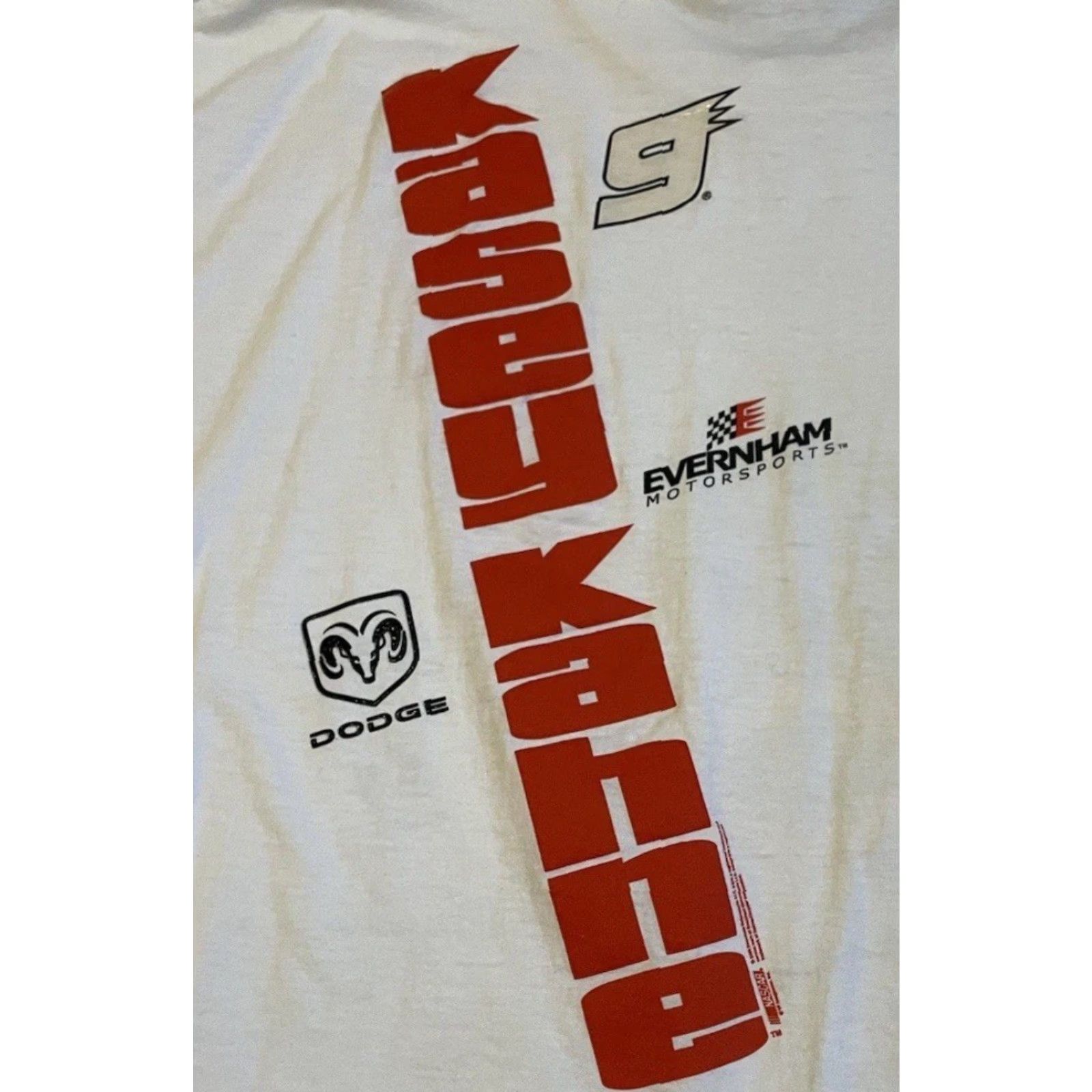 Chase Authentics VINTAGE NASCAR Kasey Kahne Faded All Over Print Shirt XL Men White 80s Grunge Biker Racing Cars USA Rock Retro - Mens Size US XL / EU 56 / 4 - 4 Thumbnail