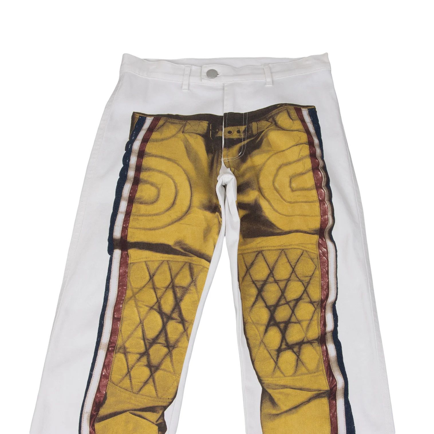 Jean Paul Gaultier Trompe L'Oeil Cotton Stretch Pants in White Size US 32 / EU 48 - 2 Thumbnail