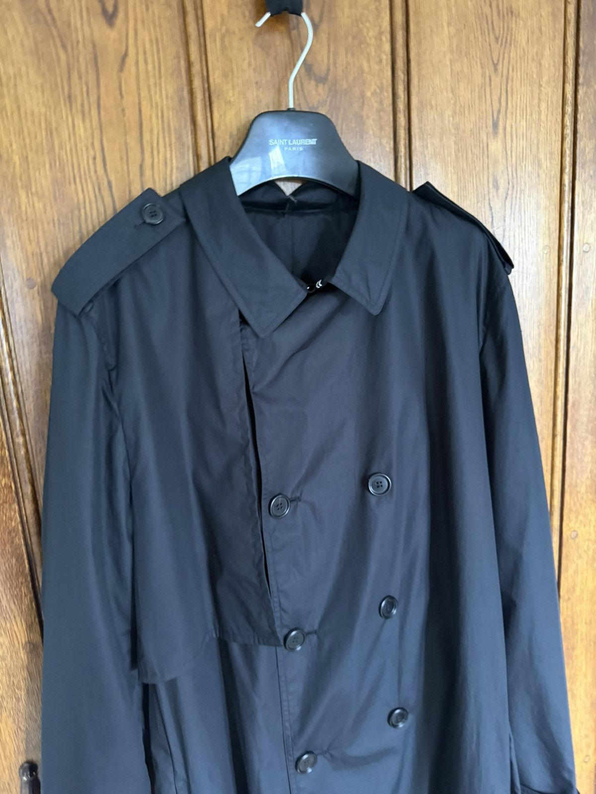 Dior SS10 RARE Dior Homme black mac coat jacket KVA 56 GRAIL Size US XL / EU 56 / 4 - 16 Thumbnail