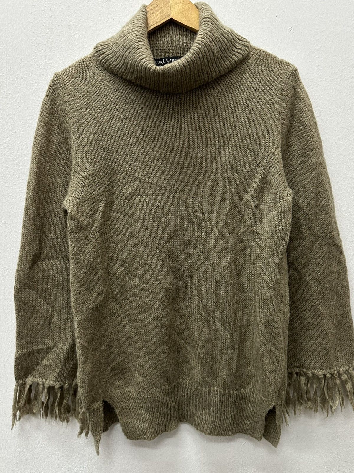 GOA GOA Japan Braided Fringe Wool/Mohair Turtleneck Knitwear Size US M / EU 48-50 / 2 - 6 Thumbnail