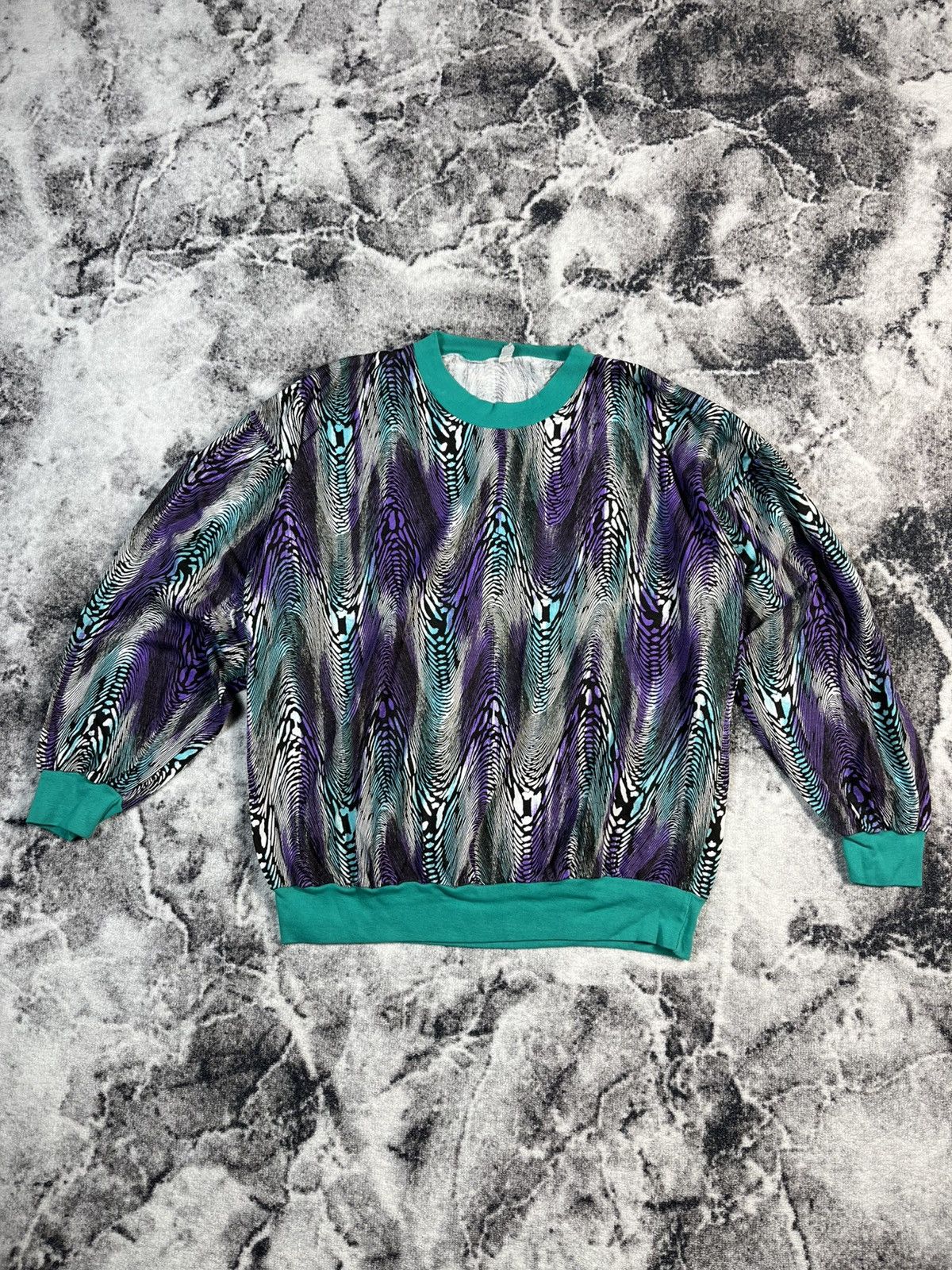 Vintage Vintage West Germany Abstract Sweatshirt Cotton Size 50 Size US L / EU 52-54 / 3 - 1 Thumbnail