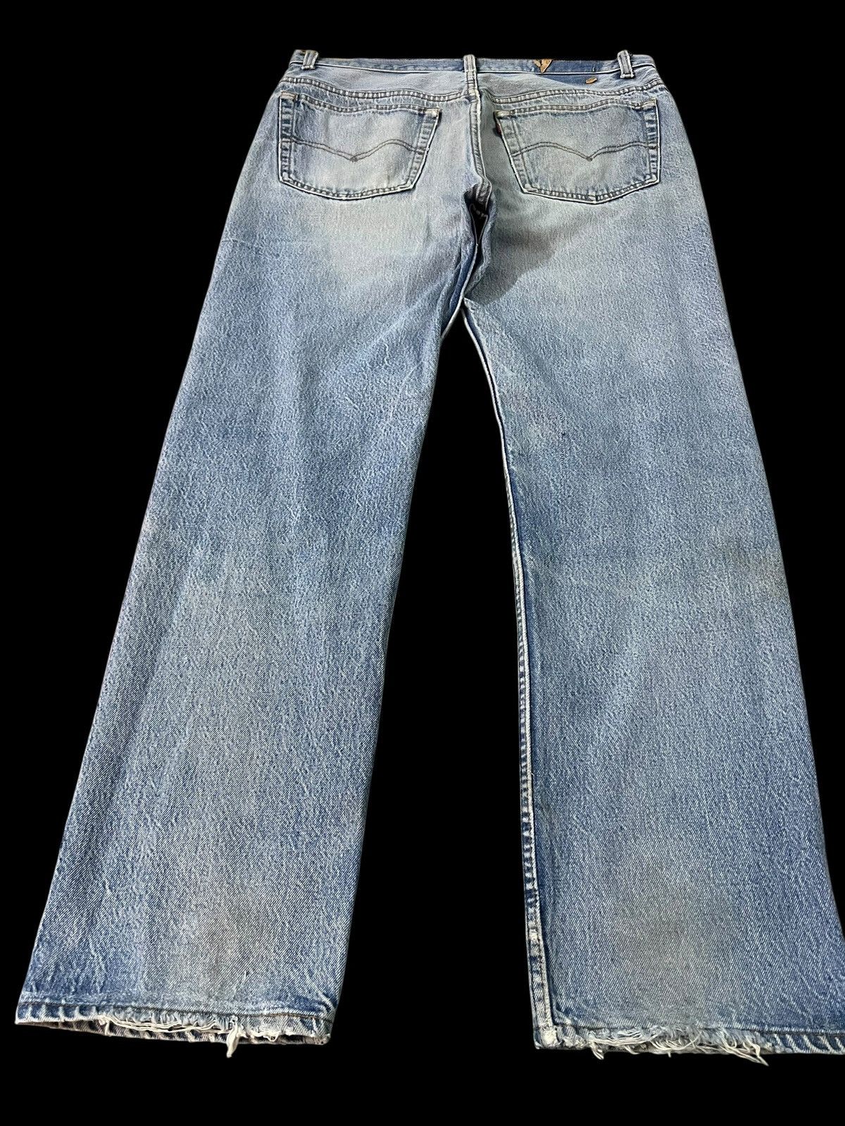 Levi's Vintage 90’s Levi’s 501 Mud Wash Distressed Ripped Jean Size US 34 / EU 50 - 12 Thumbnail