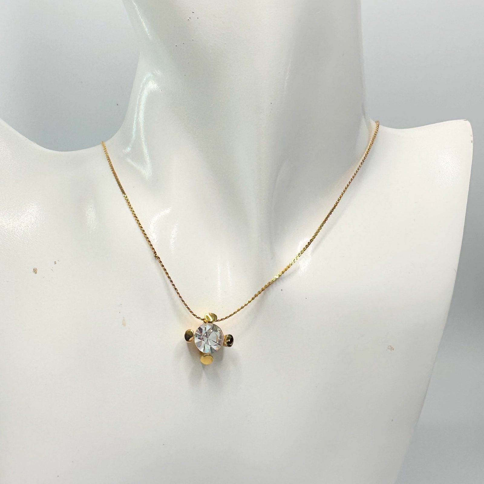 Givenchy Givenchy Crystal/White Gemstone Gold Plated Necklace Size ONE SIZE - 2 Thumbnail