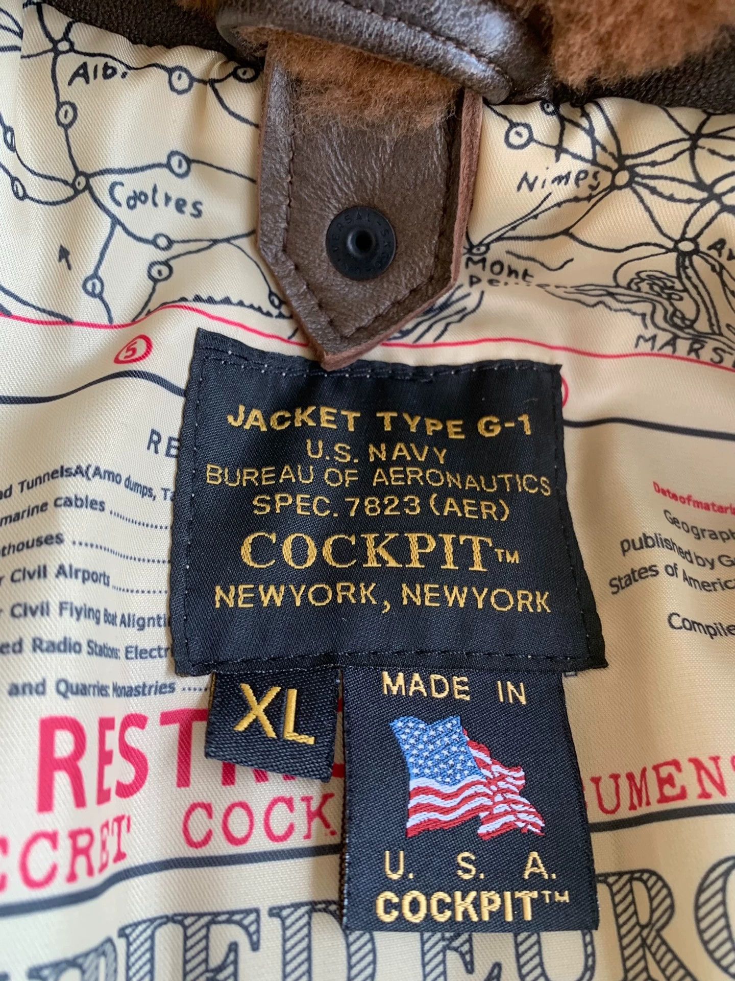 Cockpit USA Cockpit USA G1 Flying Tigers Thick Shearling Jacket XL (New) Size US XL / EU 56 / 4 - 4 Thumbnail
