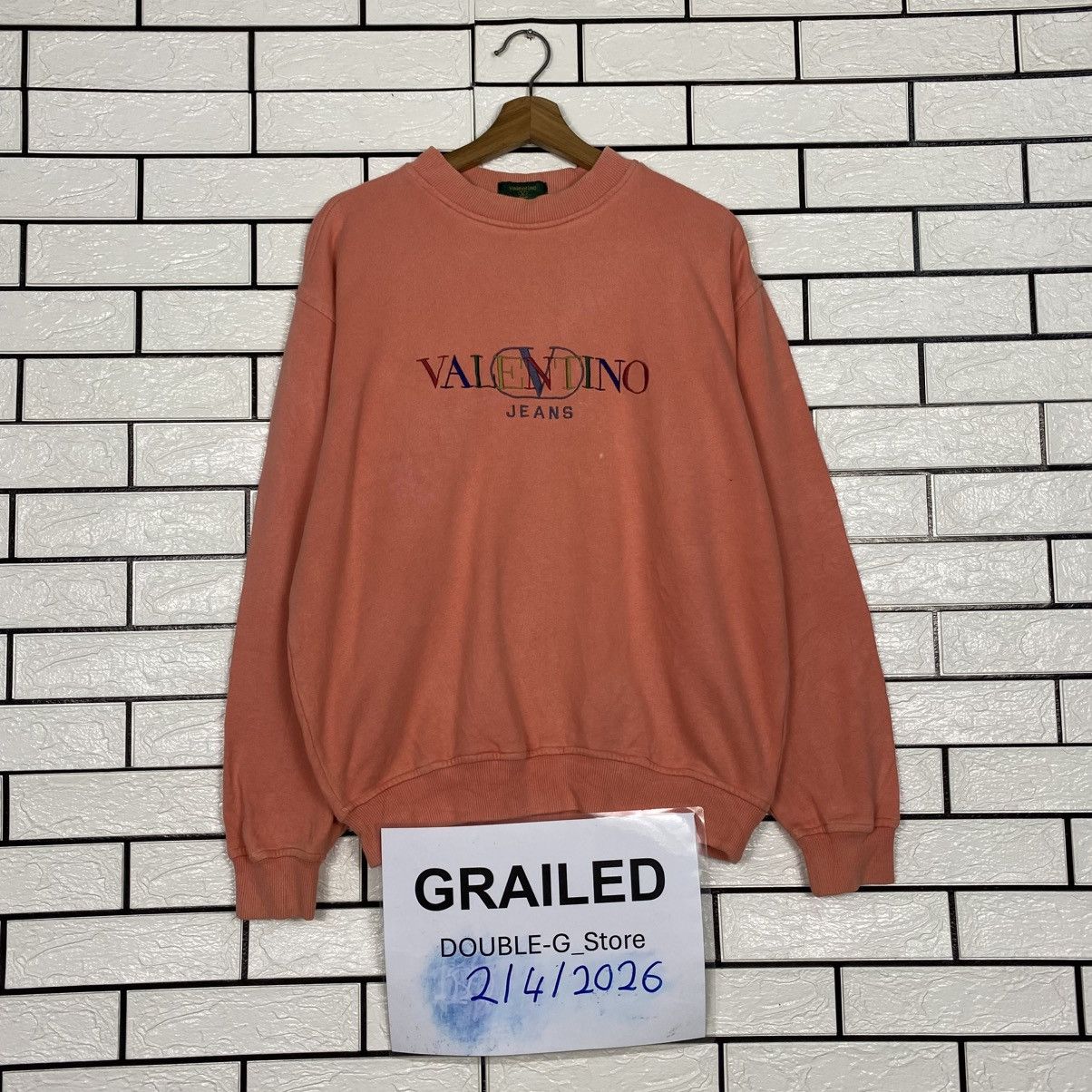 Japanese Brand 📌Vintage Sweatshirt Valentino Jeans Big Logo Embroidery Size US L / EU 52-54 / 3 - 1 Thumbnail