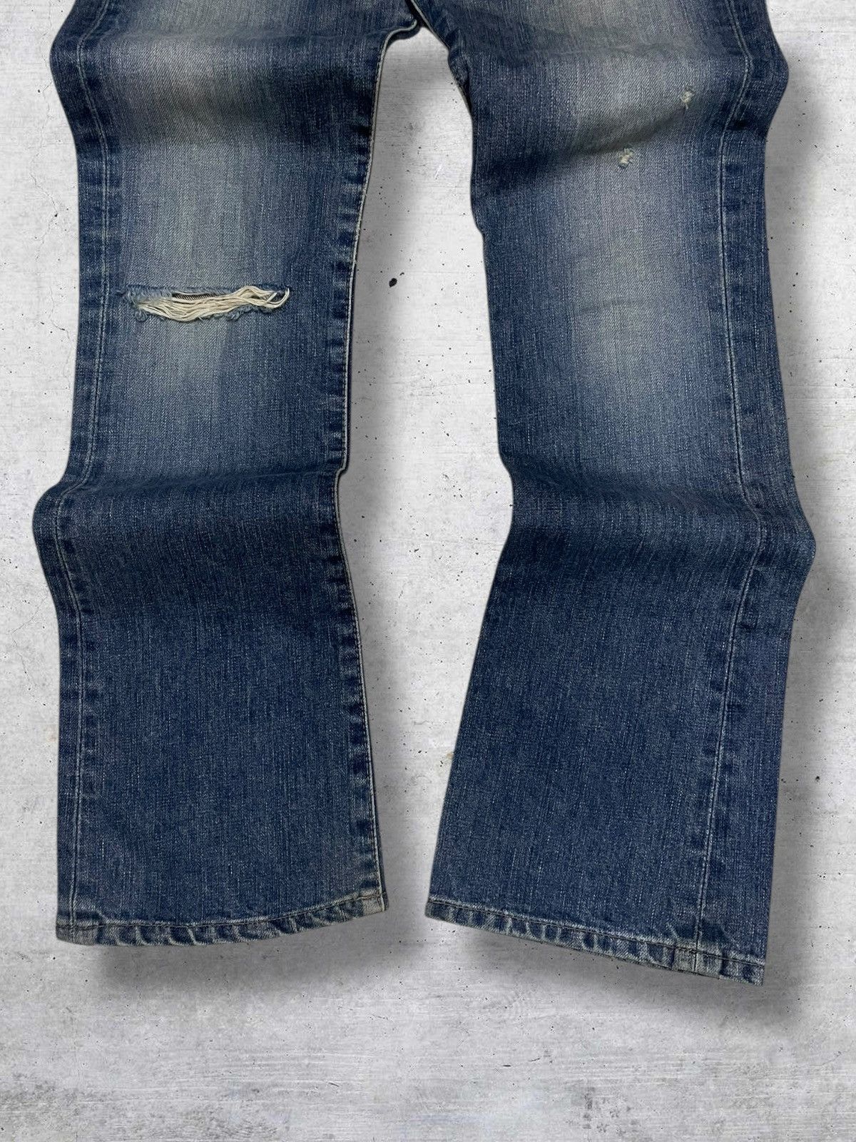 Japanese Brand VINTAGE RNA PUNK JAPAN OG 90S DESIGNER FLARED RIPPED DENIM Size US 28 / EU 44 - 3 Thumbnail