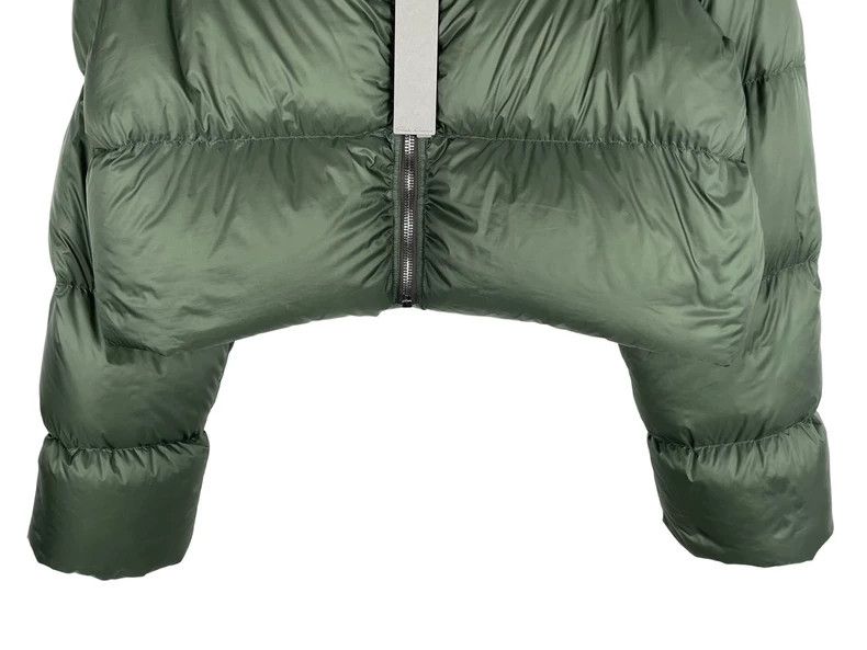 Rick Owens Rick Owens size 6 FW21 Green Neck Profile Down Jacket Size US M / EU 48-50 / 2 - 5 Thumbnail