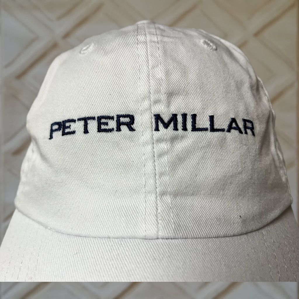 Peter Millar VINTAGE Peter Millar Hat Cap Strapback Mens One Size White Adjustable Golf Dad Hat Size ONE SIZE - 1 Thumbnail