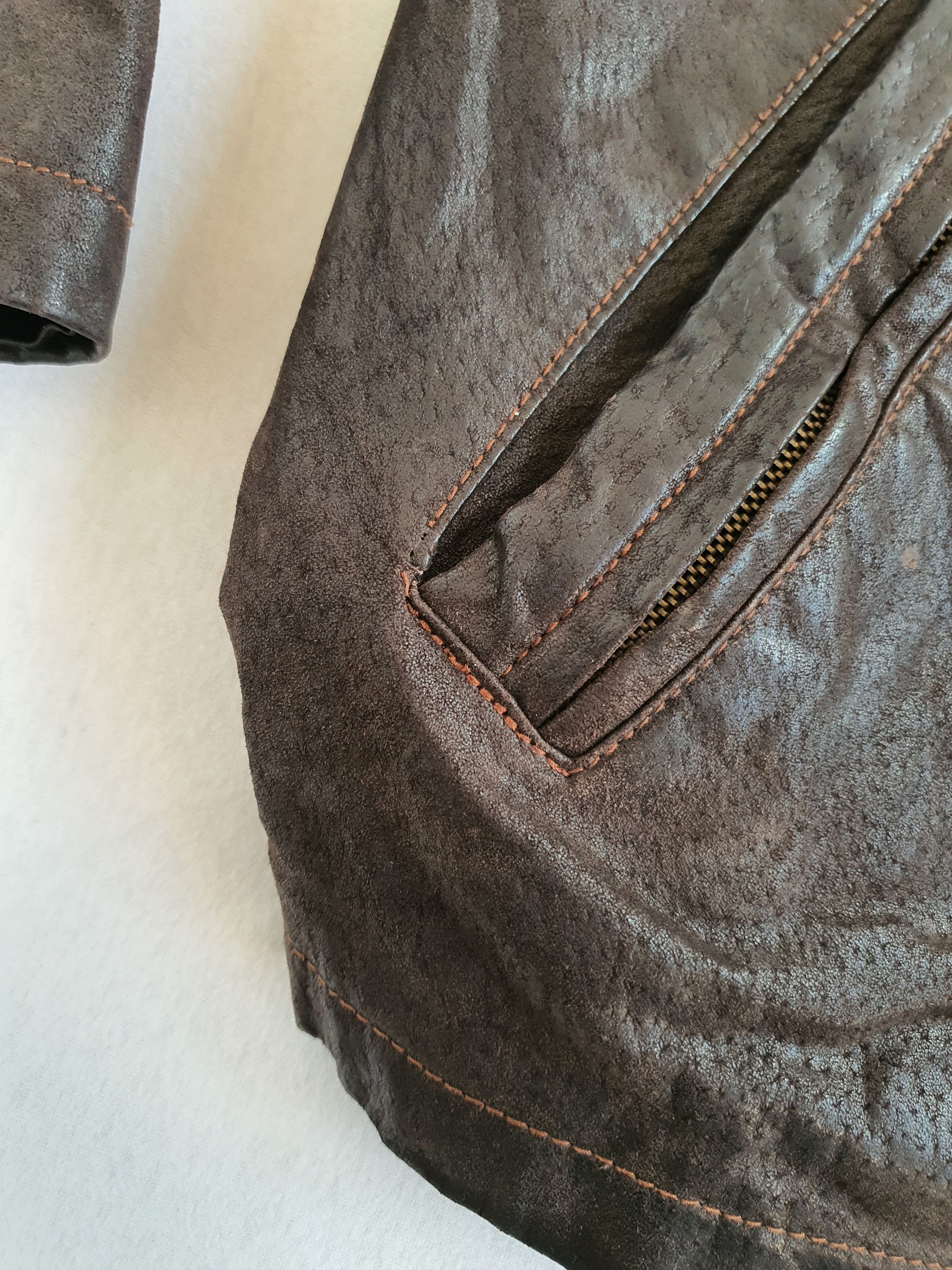 Leather SAKI (Sweden) - Leather Workwear Field Casual Jacket - EU 50 Size US M / EU 48-50 / 2 - 11 Thumbnail