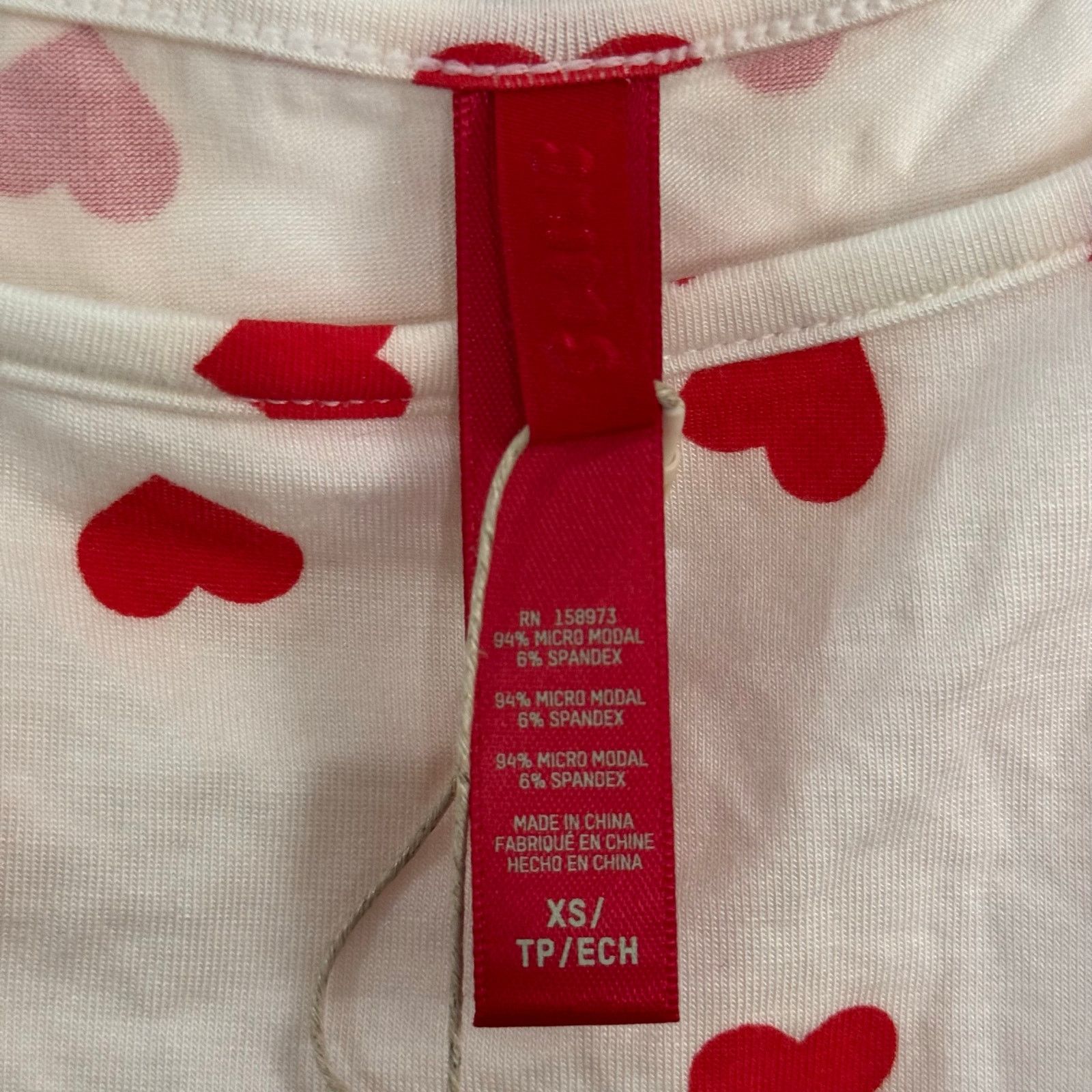 SKIMS Skims Sleep Straight Neck Cropped Cami Tank Top In Ruby Marb Size XS / US 0-2 / IT 36-38 - 5 Thumbnail