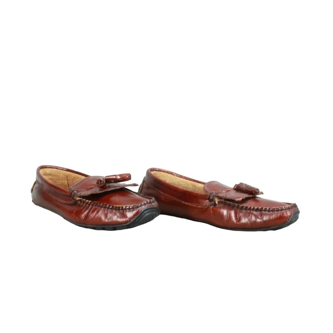 L.L. Bean × Leather LL BEAN Tassels Soft Flexible Pebble Sole Shoes Size US 6 / IT 36 - 3 Thumbnail