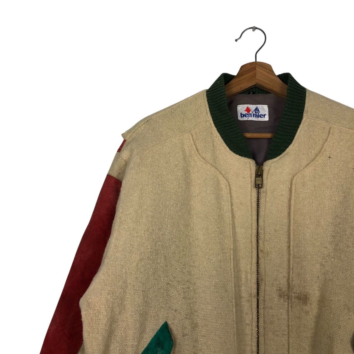 Japanese Brand × Vintage 📌Vintage Genuine Leather Bomber Jacket Ben Mier Issey Miyake Size US M / EU 48-50 / 2 - 8 Thumbnail
