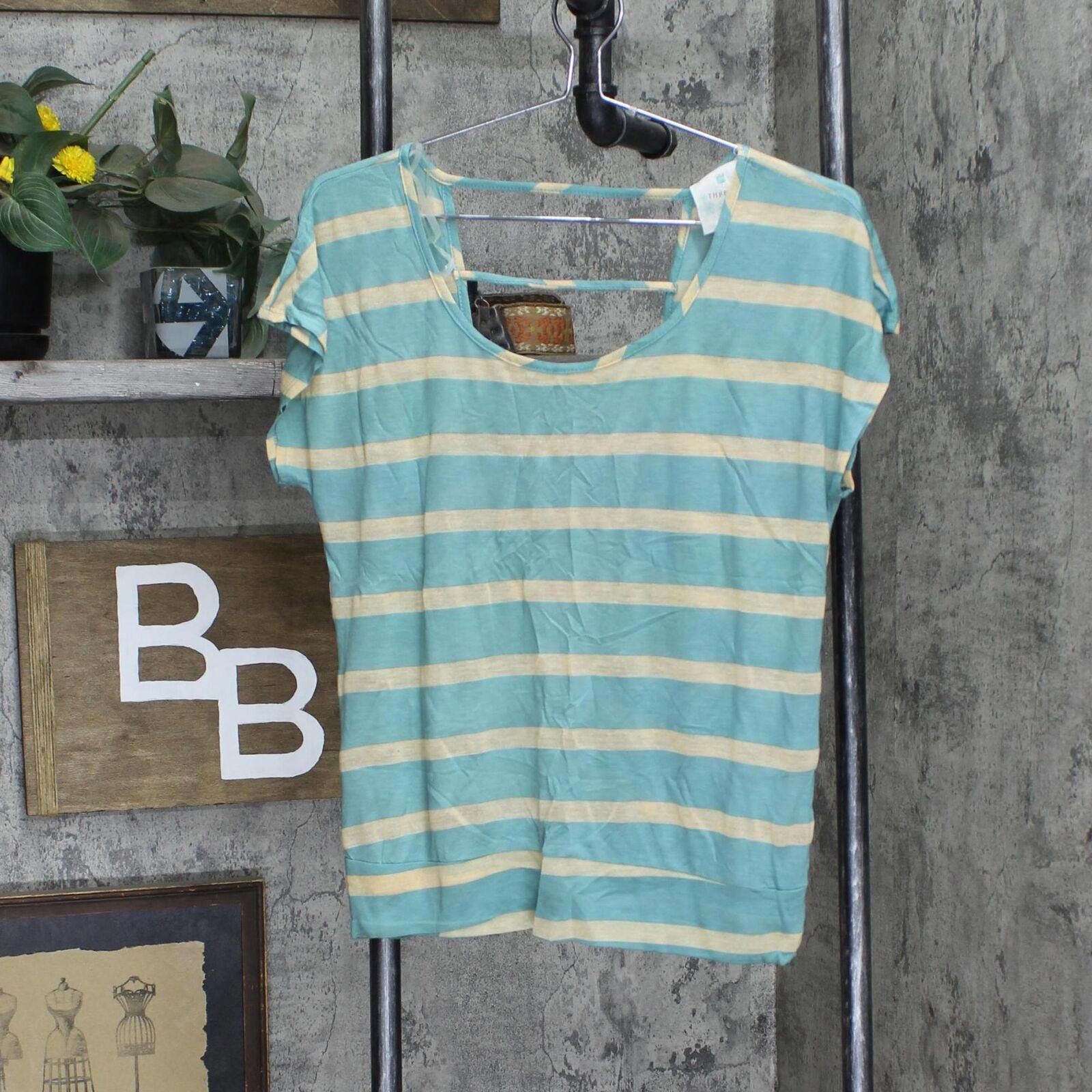 Designer Threads Back Strappy Unlined Shirt Top Blue Green / Brown L Size L / US 10 / IT 46 - 1 Thumbnail