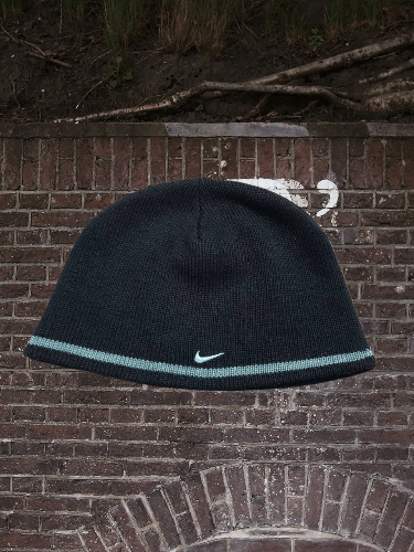 Nike VINTAGE Nike Beanie Hat Cap Mens One Size Black Size ONE SIZE - 1 Thumbnail