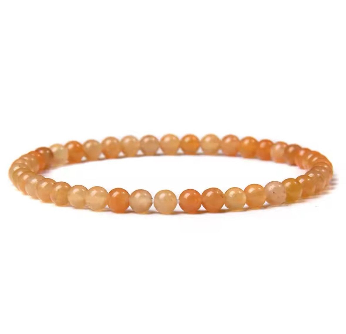 Jewelry Yellow 4MM Reiki Natural Stone Beads Bracelet Size ONE SIZE - 1 Thumbnail