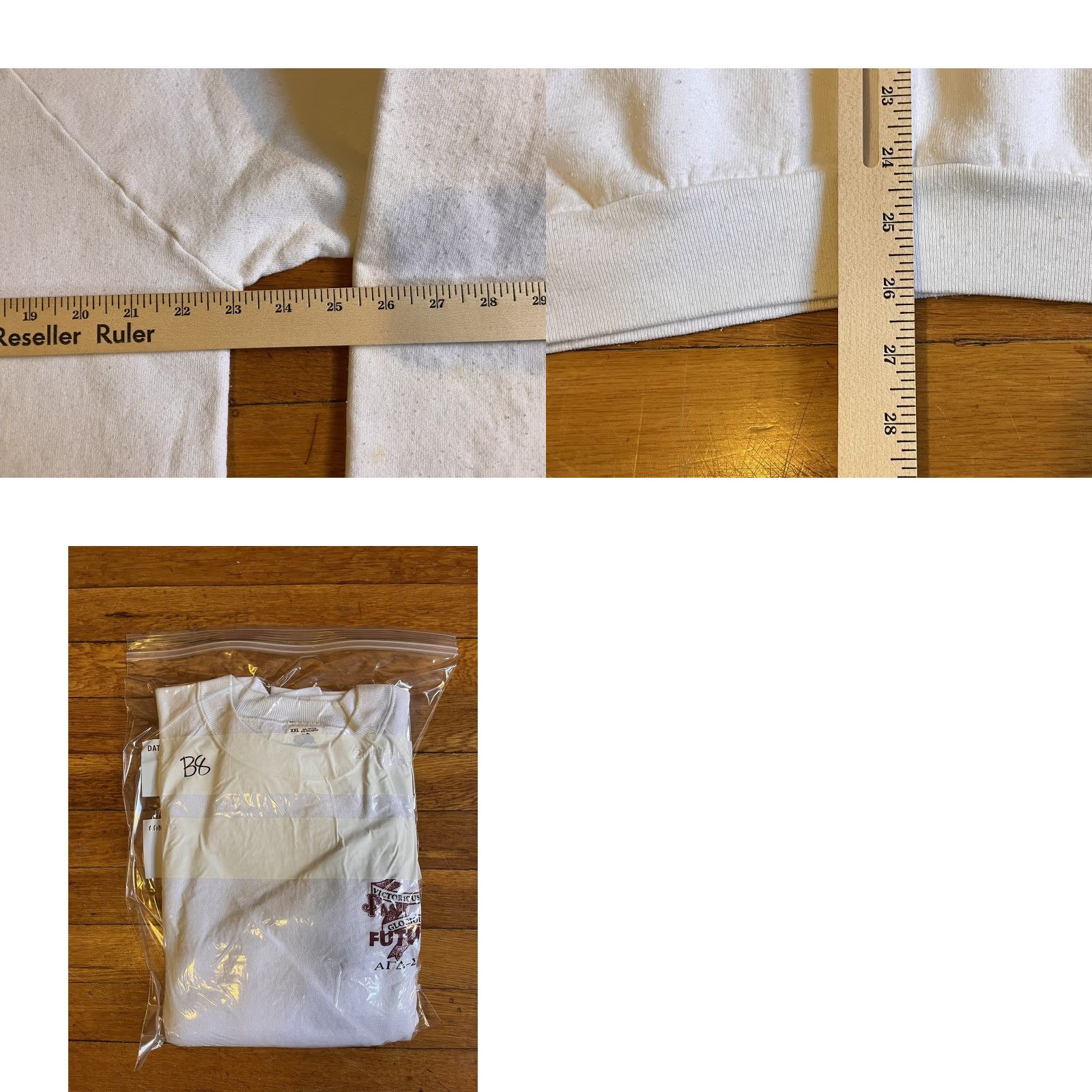 Fruit Of The Loom VINTAGE William Jewell College Homecoming 1991 Sweater Men’s 2XL White Graphic Print Raglan Sweatshirt University College Football 90s Mens Size US XXL / EU 58 / 5 - 9 Thumbnail