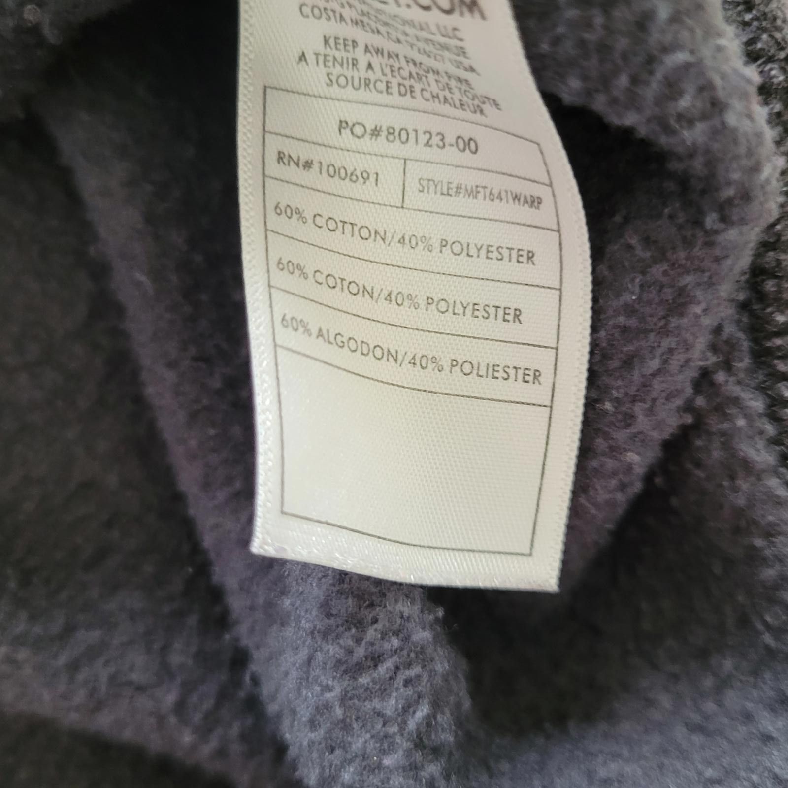 Hurley Hurley Men’s Med Full Zip Hoodie w/ Pockets w/ Flaps Gray Size US M / EU 48-50 / 2 - 5 Thumbnail