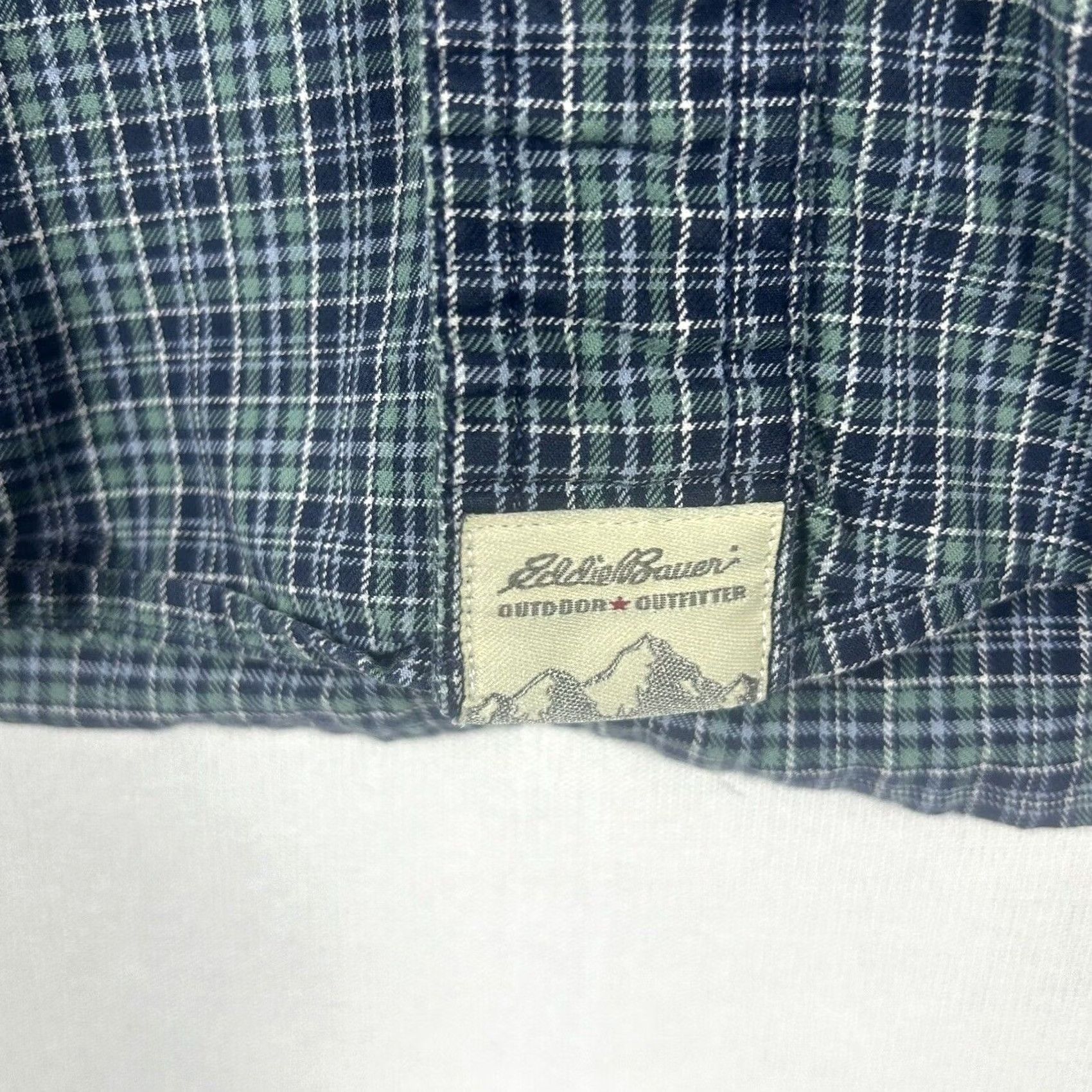 Eddie Bauer Eddie Bauer Plaid Flannel Shirt Men's XL Blue Green Long Sleeve Button-Down Shirt Size US XL / EU 56 / 4 - 5 Thumbnail