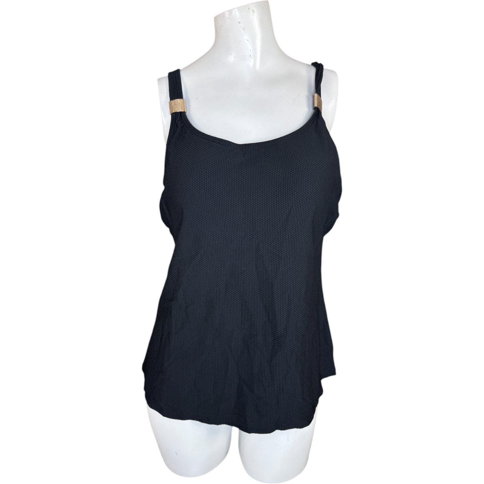 Other Susan Graver Soleil Ruffle Hem Tankini with Skirt Black 14 Size XL / US 12-14 / IT 48-50 - 14 Thumbnail