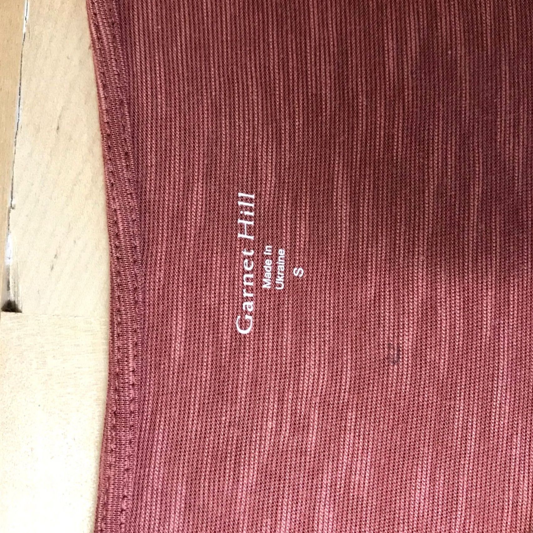 Vintage Garnet Hill T-Shirt Terracotta Space-Dye Drawstring Hem Scoop Neck Short Sleeve Womens S Size S / US 4 / IT 40 - 7 Thumbnail