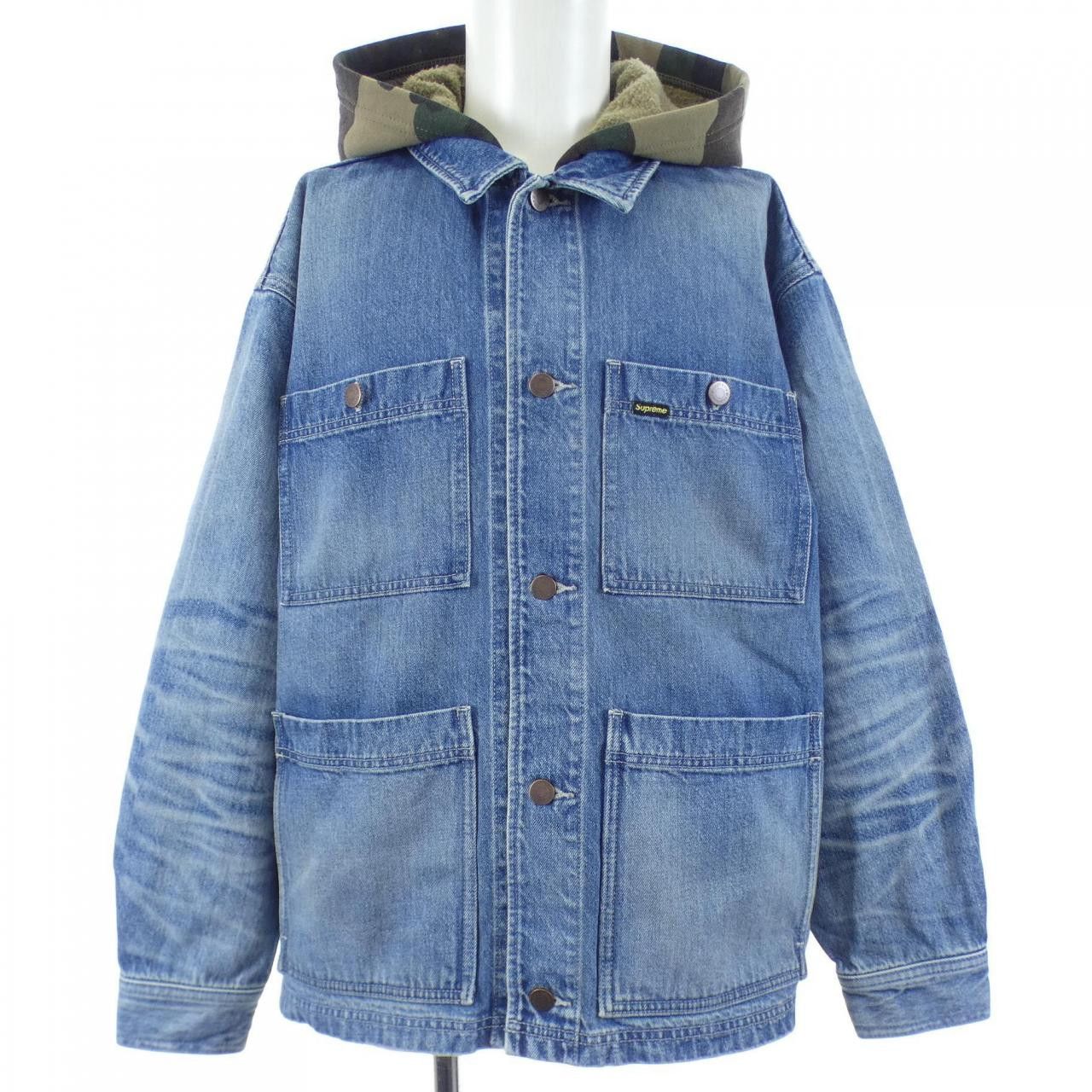 Supreme Supreme Supreme Worn Hooded Chore Coat Coat Textile Outerwear DUTY FREE for USA Size ONE SIZE - 1 Thumbnail