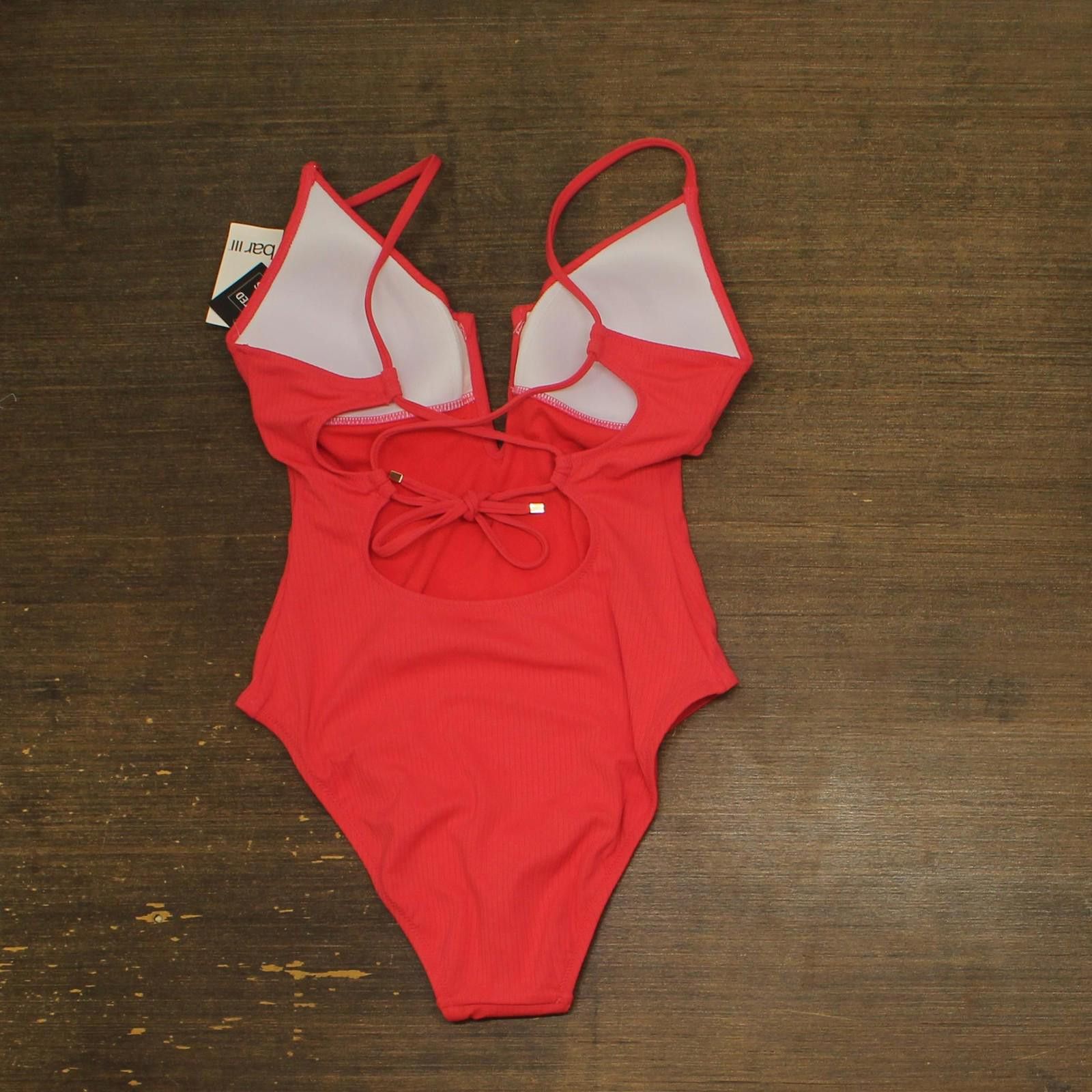 Bar III Nwt Bar Iii V-wire One Piece Swimsuit Bright Rose Pink S Size ONE SIZE - 2 Thumbnail
