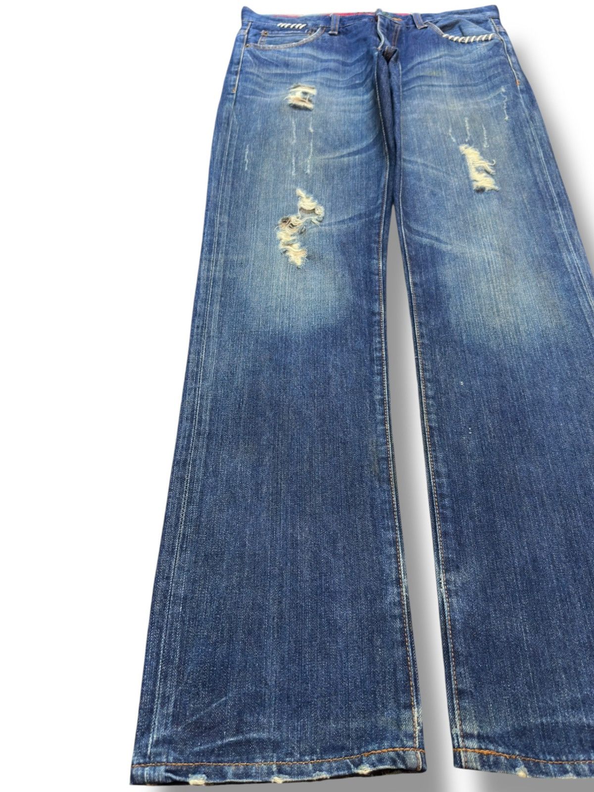 Billabong Vintage Billabong Skater Grunge Distressed Denim Size US 33 - 3 Thumbnail