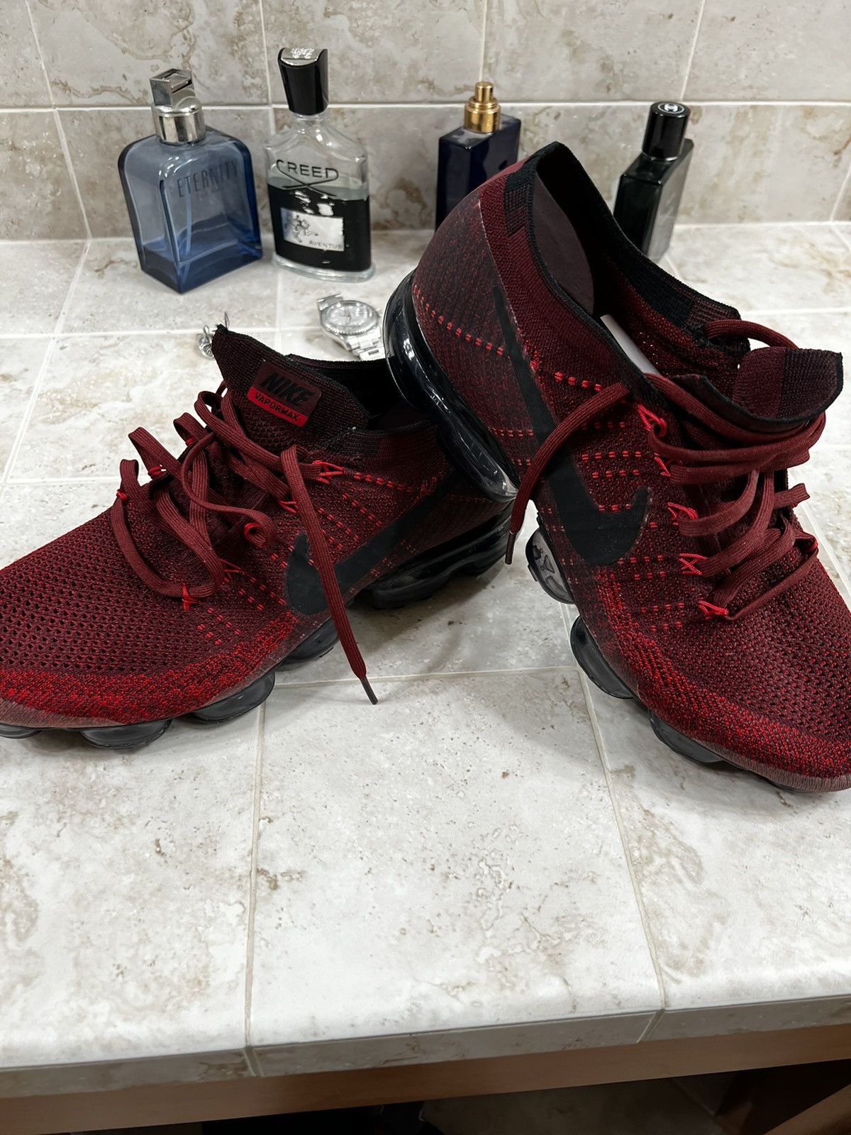 Nike Nike Air VaporMax Dark Team Red 2017 Size US 11 / EU 44 - 2 Thumbnail