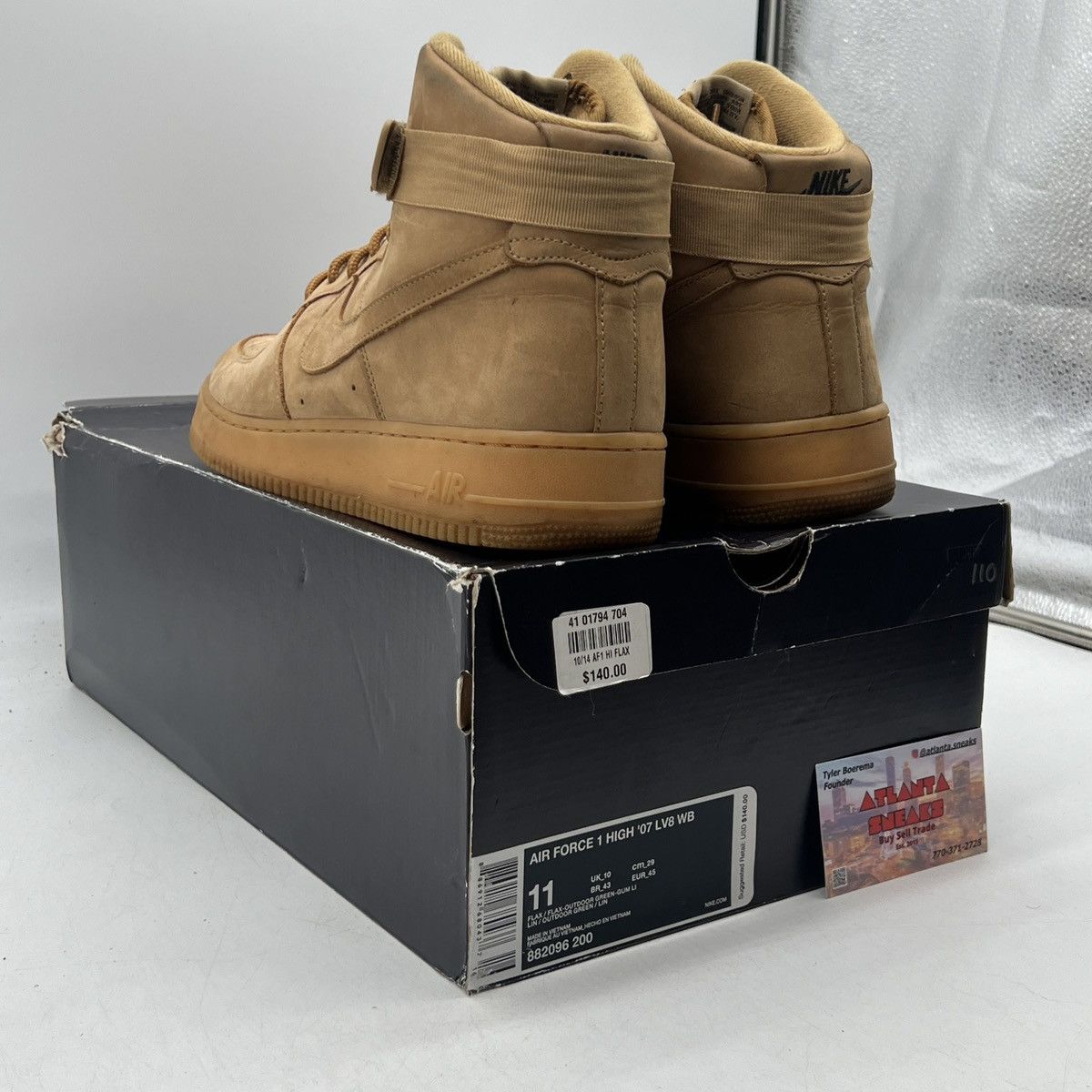 Nike Air Force 1 high 07 lv8 wb flax Size US 11 / EU 44 - 4 Thumbnail