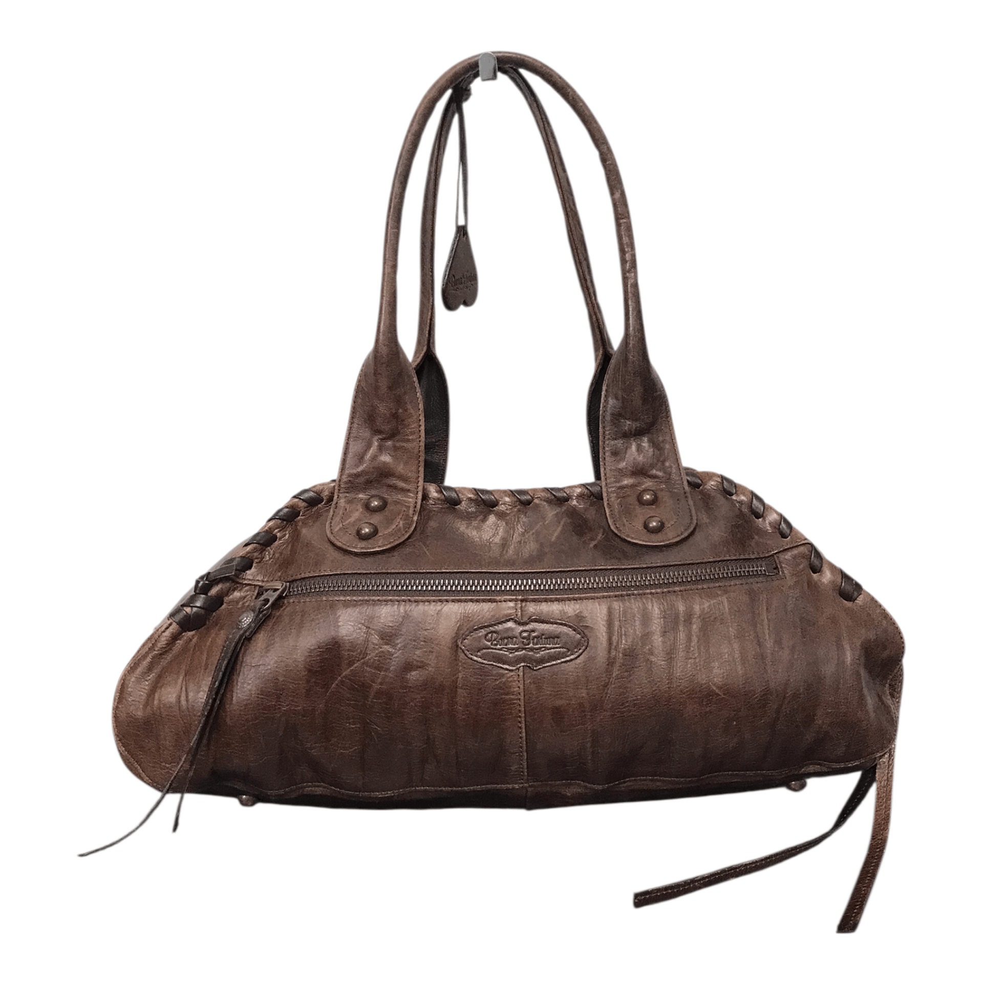 Hysteric Glamour × Japanese Brand × Leather Bouna Fortuna Studded Leather Brown Bag Size ONE SIZE - 4 Thumbnail