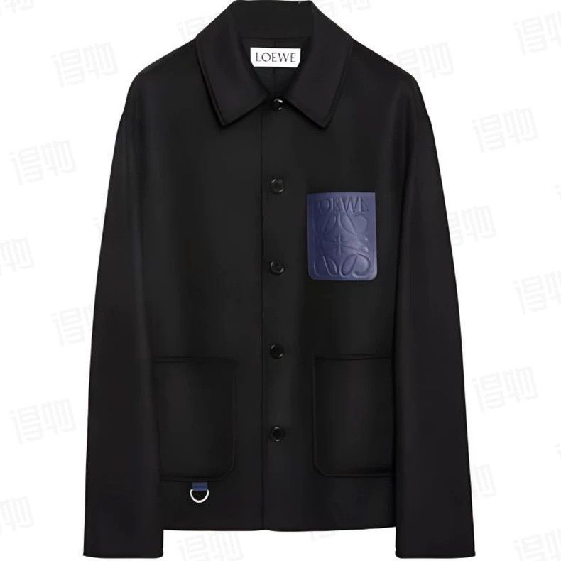 Loewe LOEWE Solid color lapel single-breasted long sleeve jacket Size L / US 10 / IT 46 - 1 Thumbnail