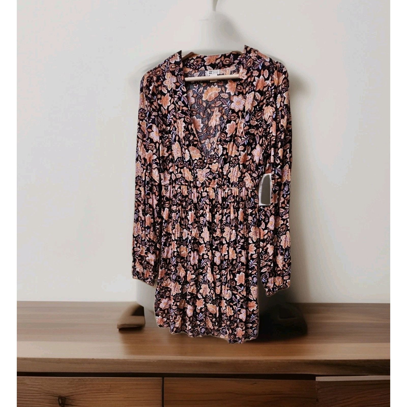 Billabong Tunic Sweetest Dream Floral Dress Long Sleeve -  homelandexpress.co.uk