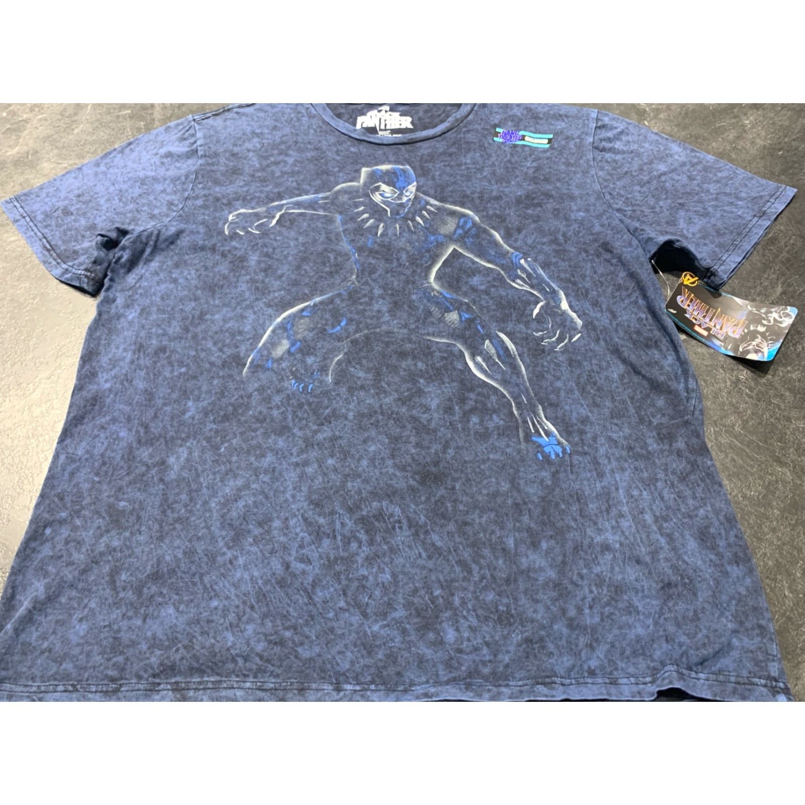 Vintage Marvel Black Panther T-Shirt Mens 2XL Crew Neck Short Sleeve Cotton Graphic Marvel Comics Blue Size US XXL / EU 58 / 5 - 2 Thumbnail