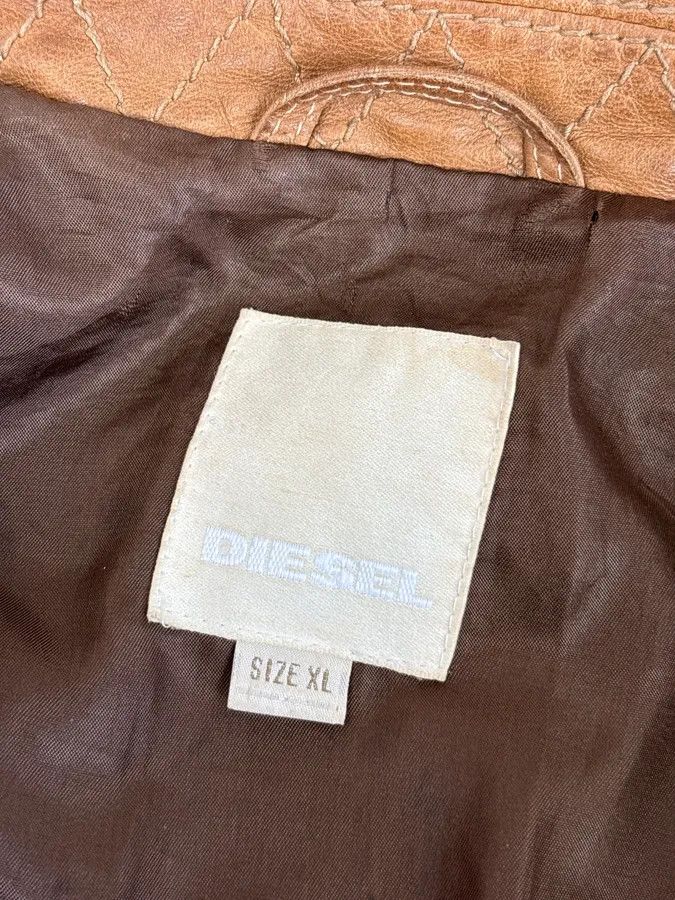 Diesel 2000s Diesel Camel Leather Multi-Pocket Leather Jacket Size US M / EU 48-50 / 2 - 10 Thumbnail